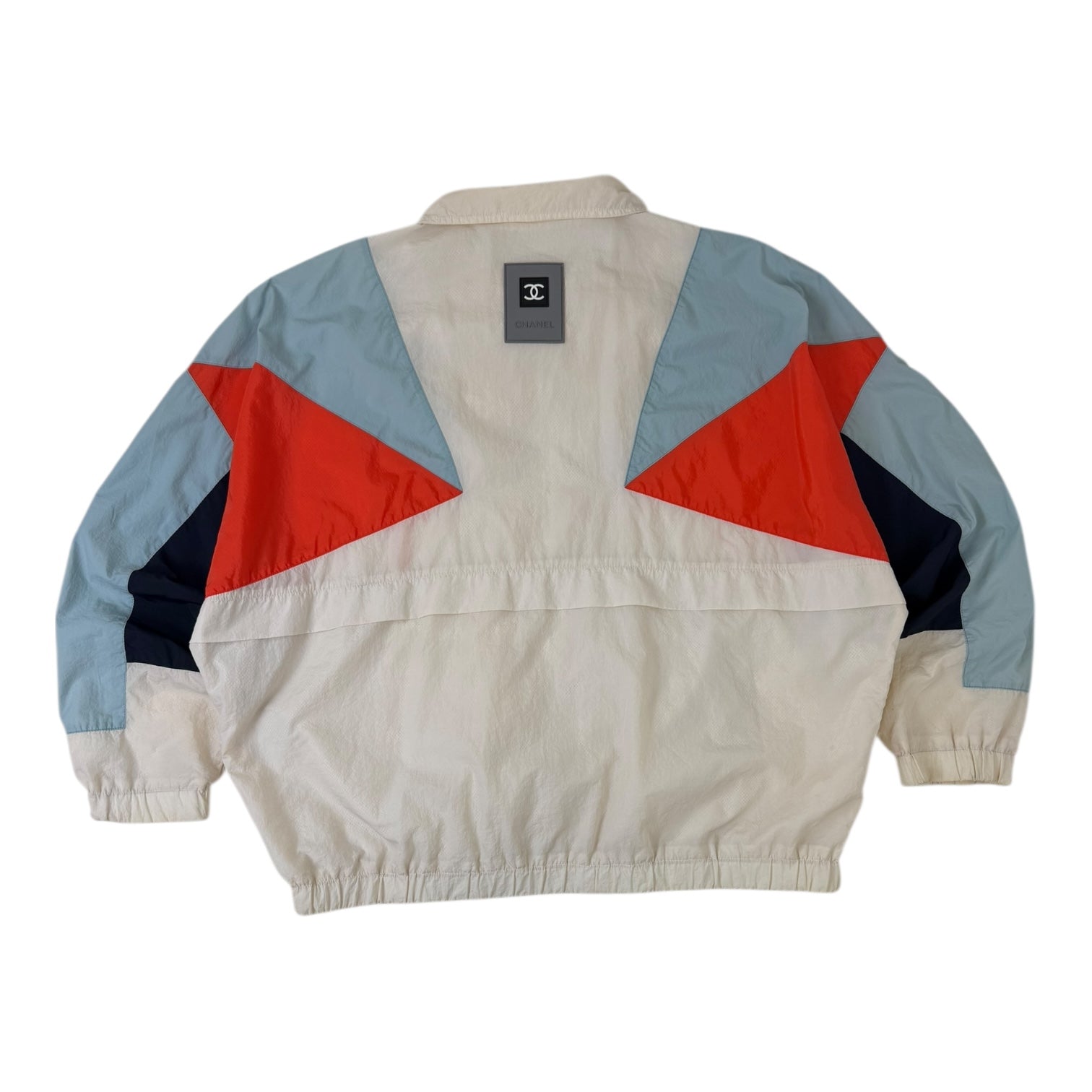 Vintage 90’s Chanel Windbreaker Jacket Blue/Orange/White
