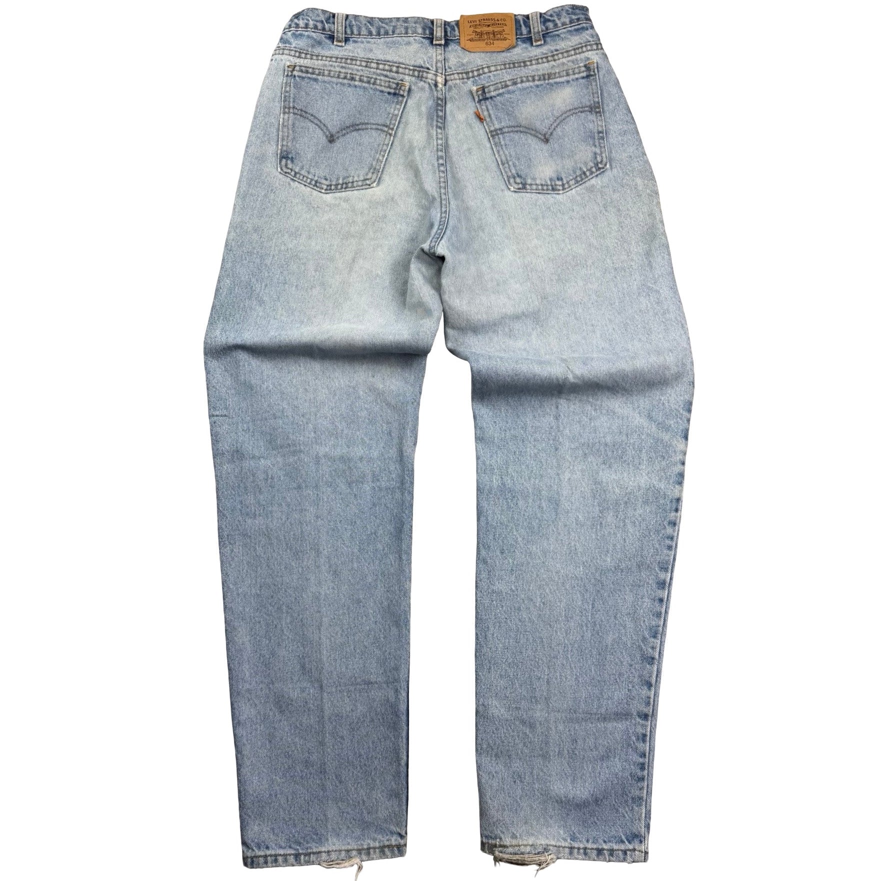 Vintage Levi’s 634 Light Wash Orange Tab Denim Jeans Blue
