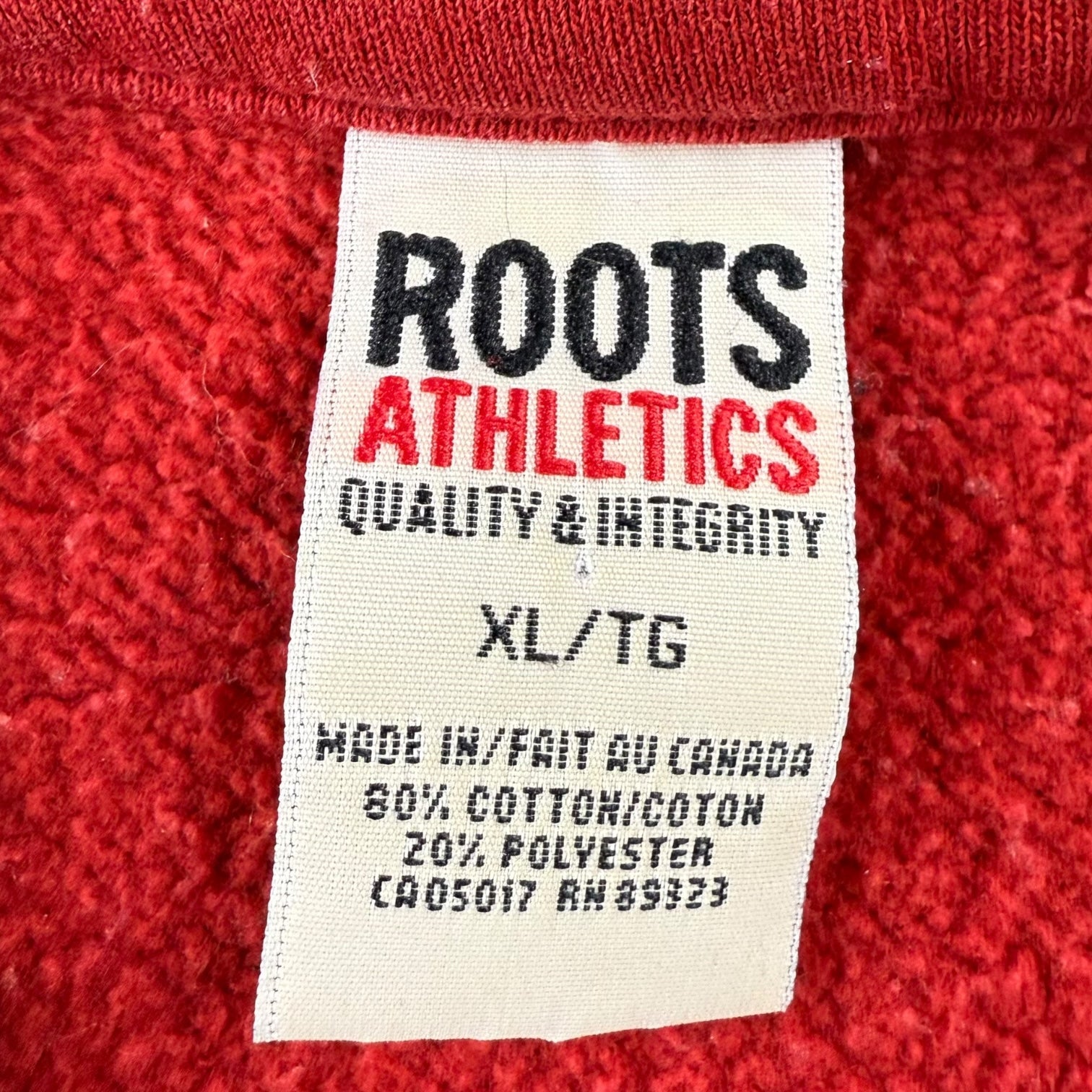 Vintage Roots Athletics Quarter Zip Sweater Red