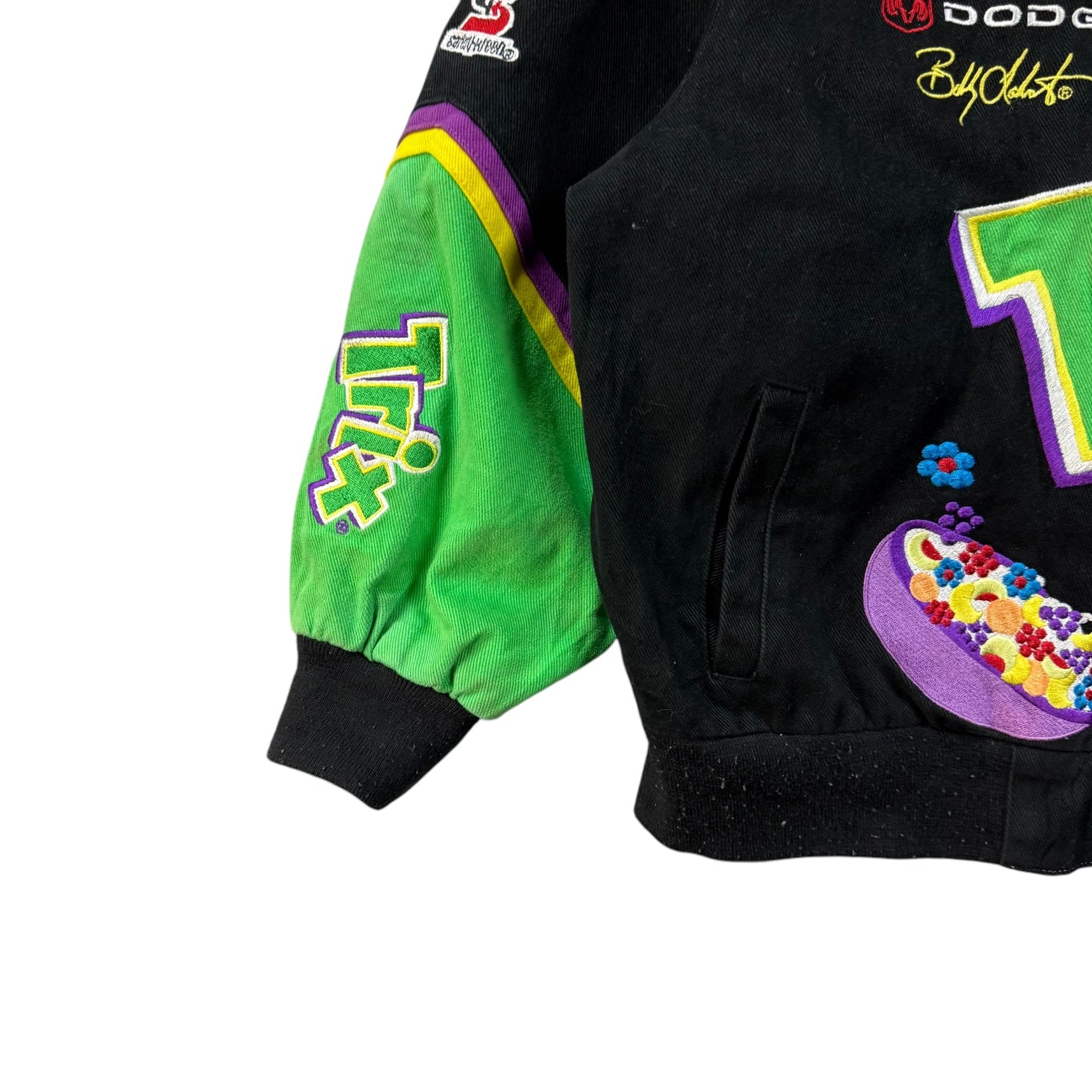 Vintage Jeff Hamilton NASCAR Trix Racing Jacket Black/Green