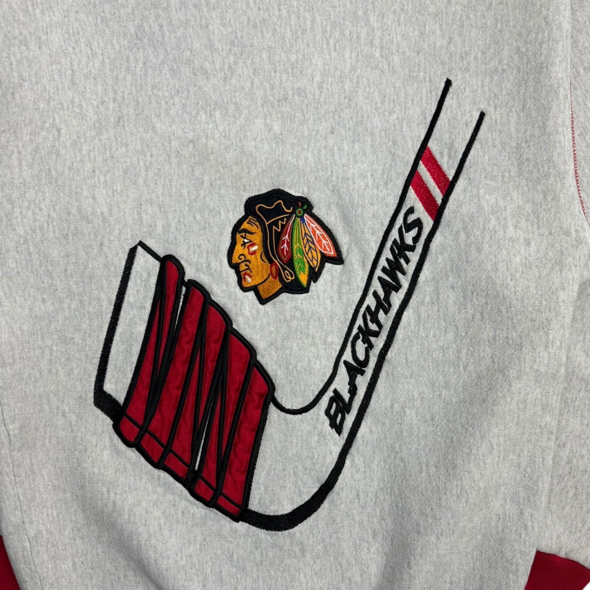 Vintage Chicago Blackhawks Hockey Stick Crewneck