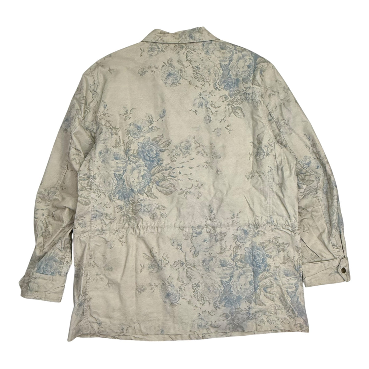 Vintage Chaps Floral Canvas Chore Jacket Cream