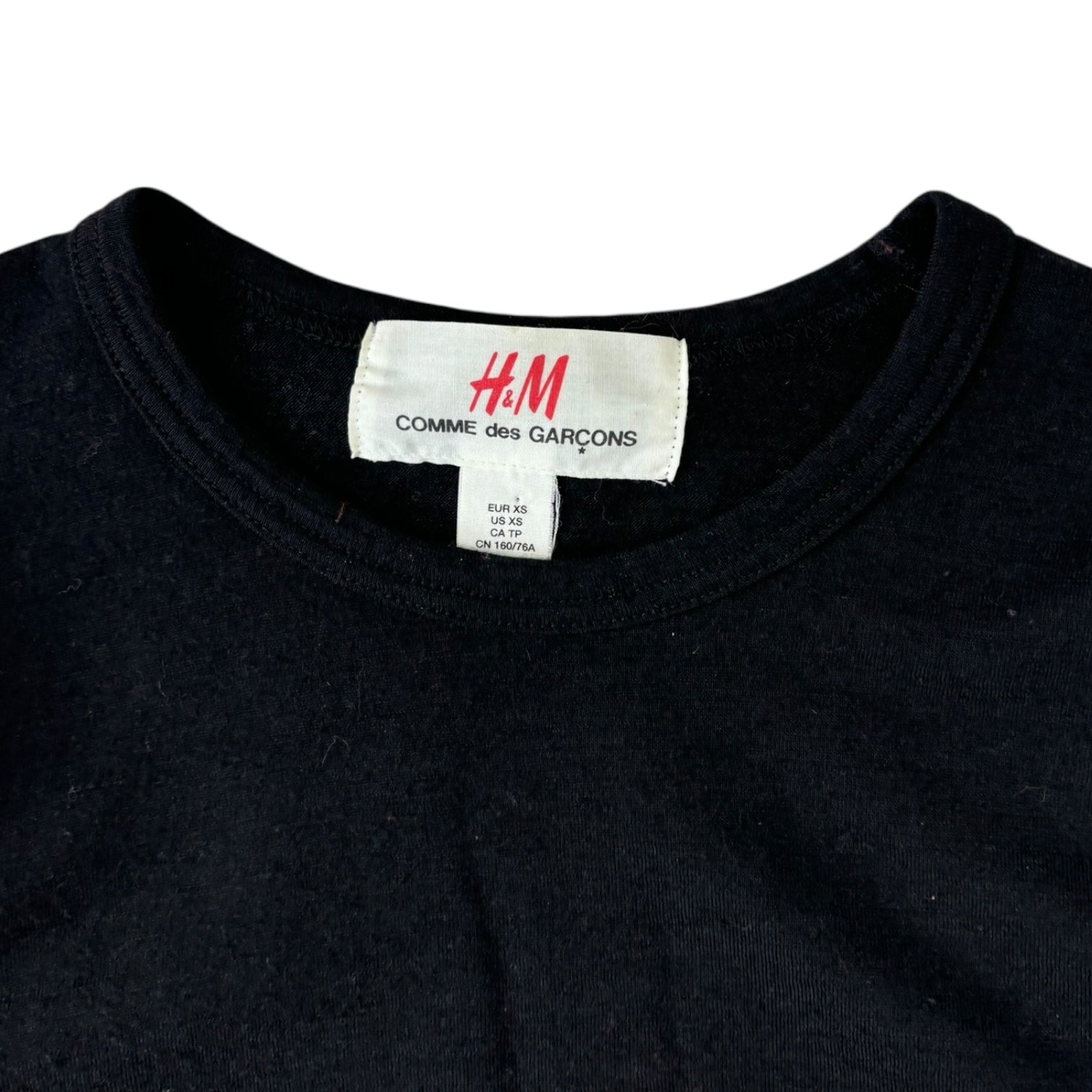 CDG x H&M Wool Long Sleeve T-Shirt Black