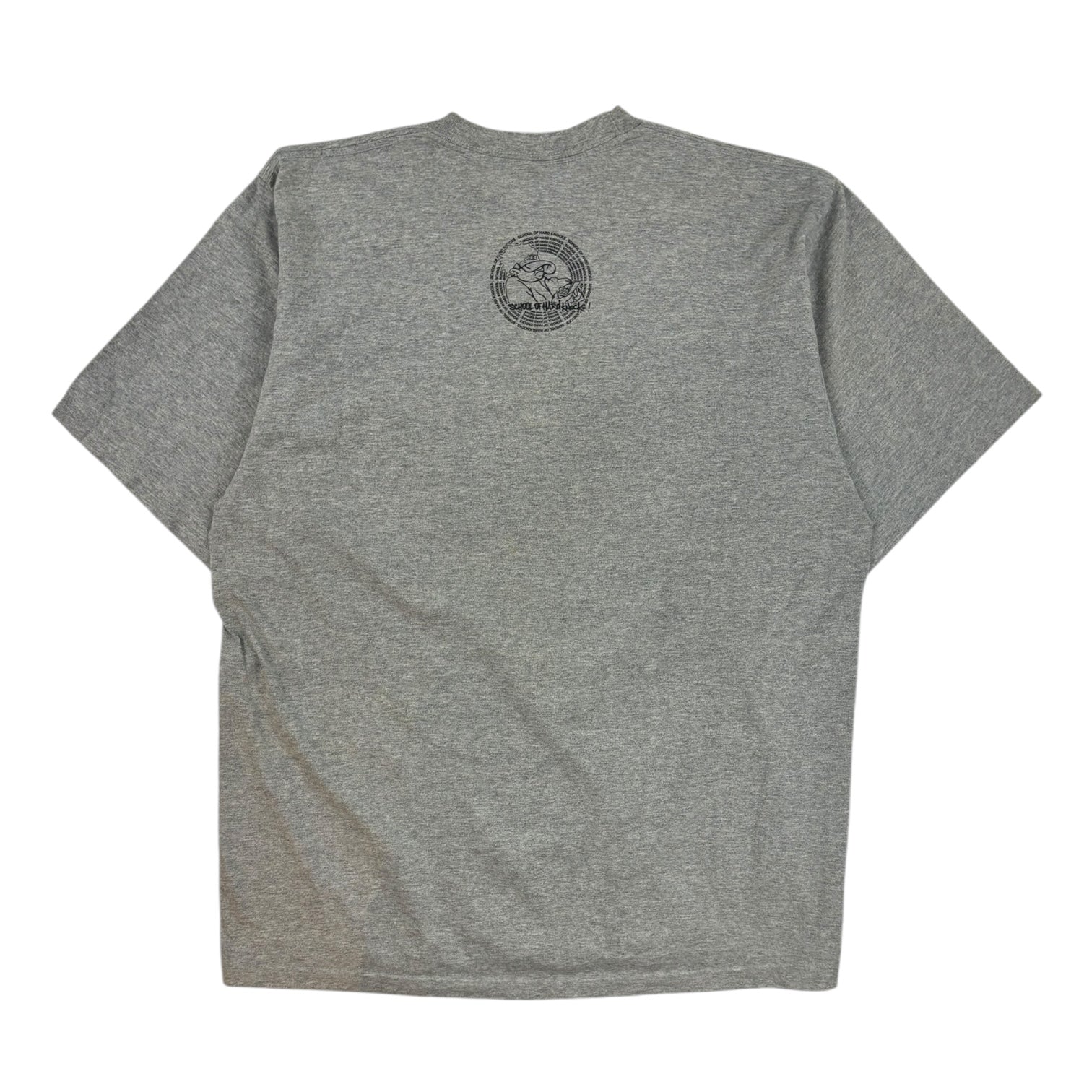 Vintage Y2K School Of Hard Knocks T-Shirt Grey