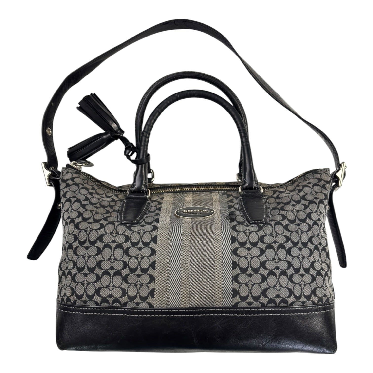 (W) Coach Signature Tassel Legacy Molly Satchel 2Way Shoulder Handbag