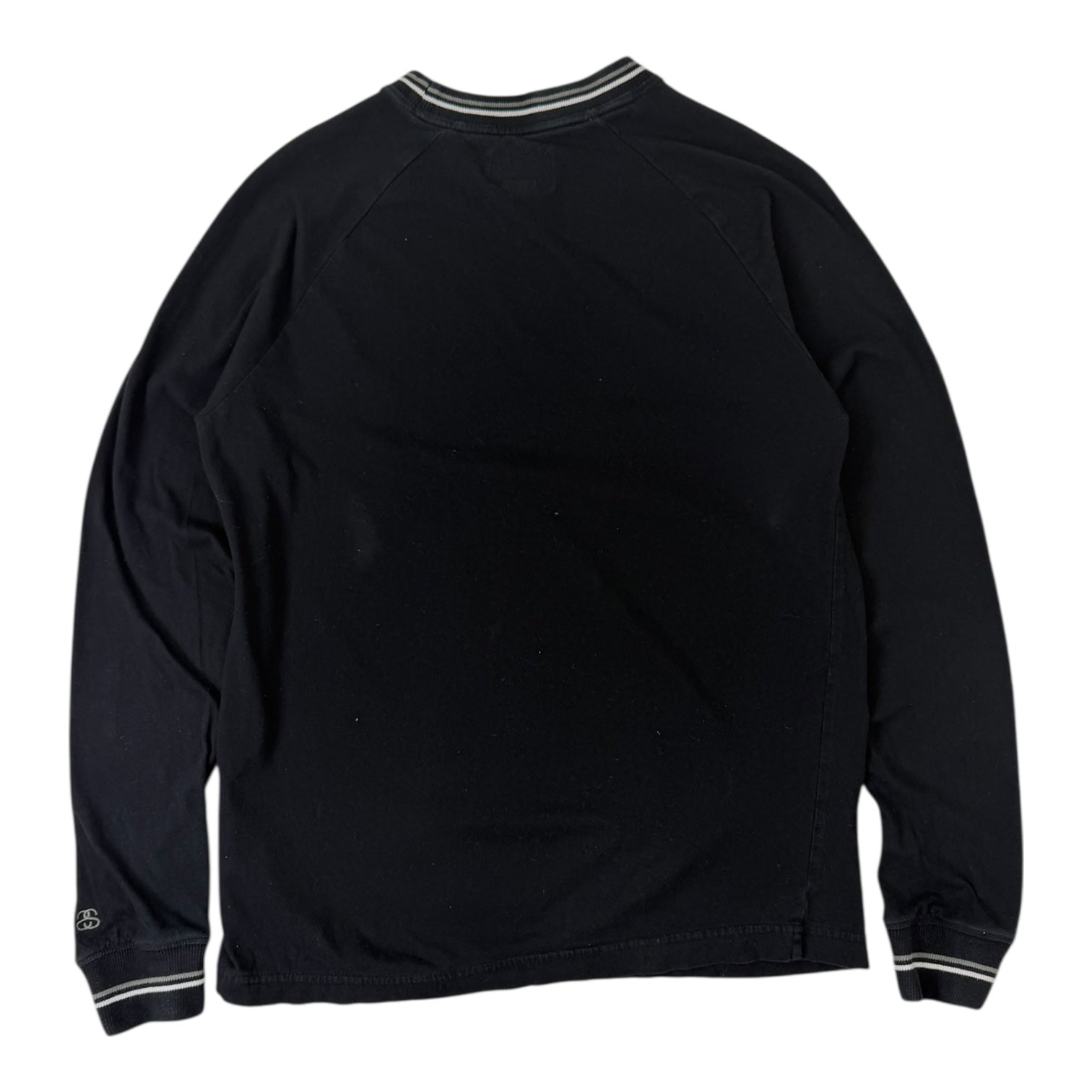 Stussy Embroidered Logo Long Sleeve Shirt Black