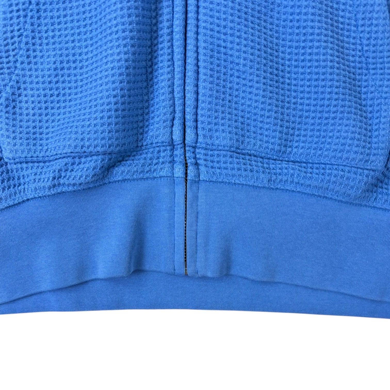 Stussy Double Layer Waffle Zip-Up Hoodie Blue