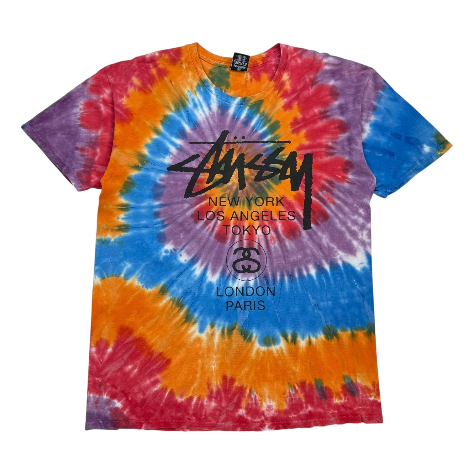 Stussy World Tour Swirls Tee Orange
