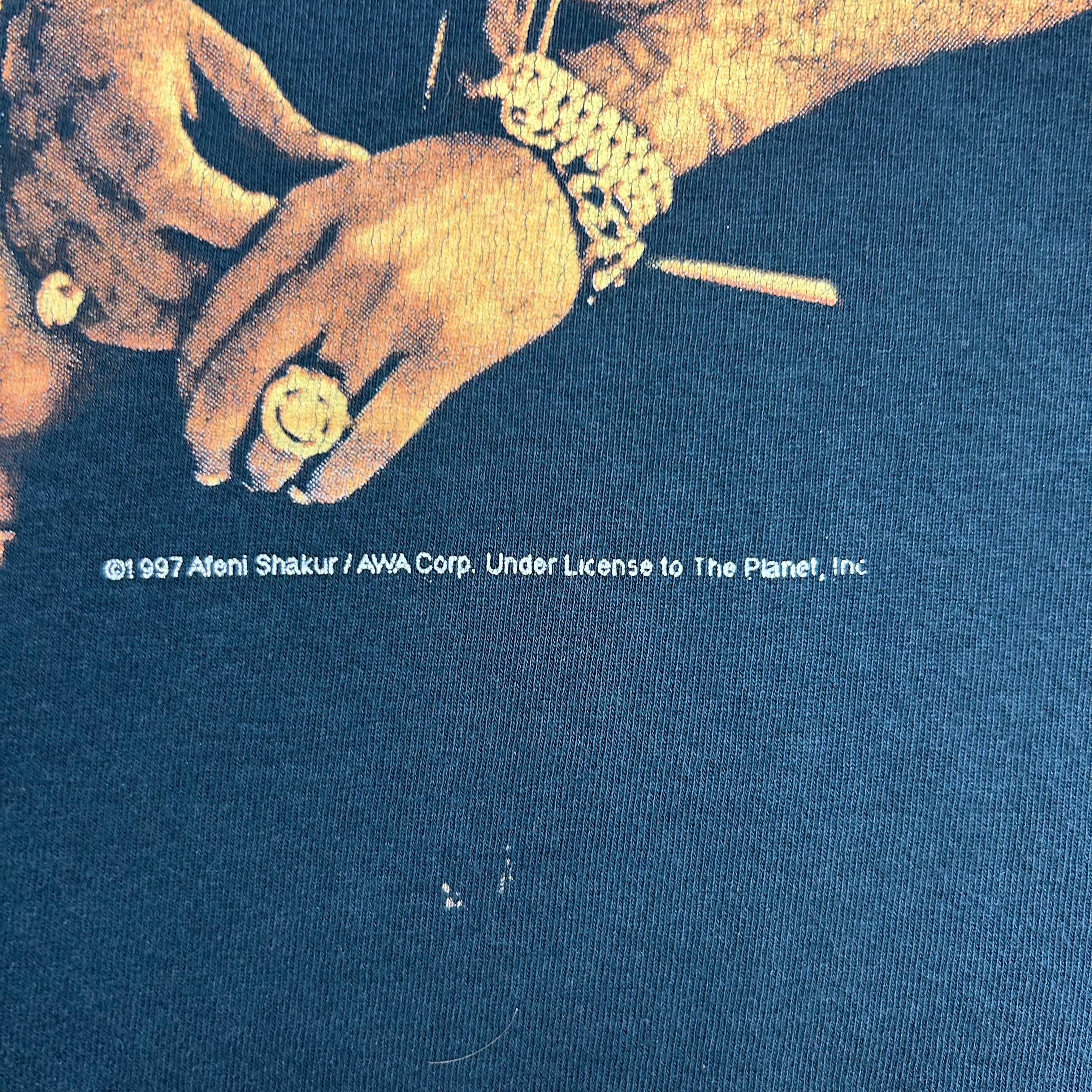1997 2Pac Stop The Violence Rap Tee Black