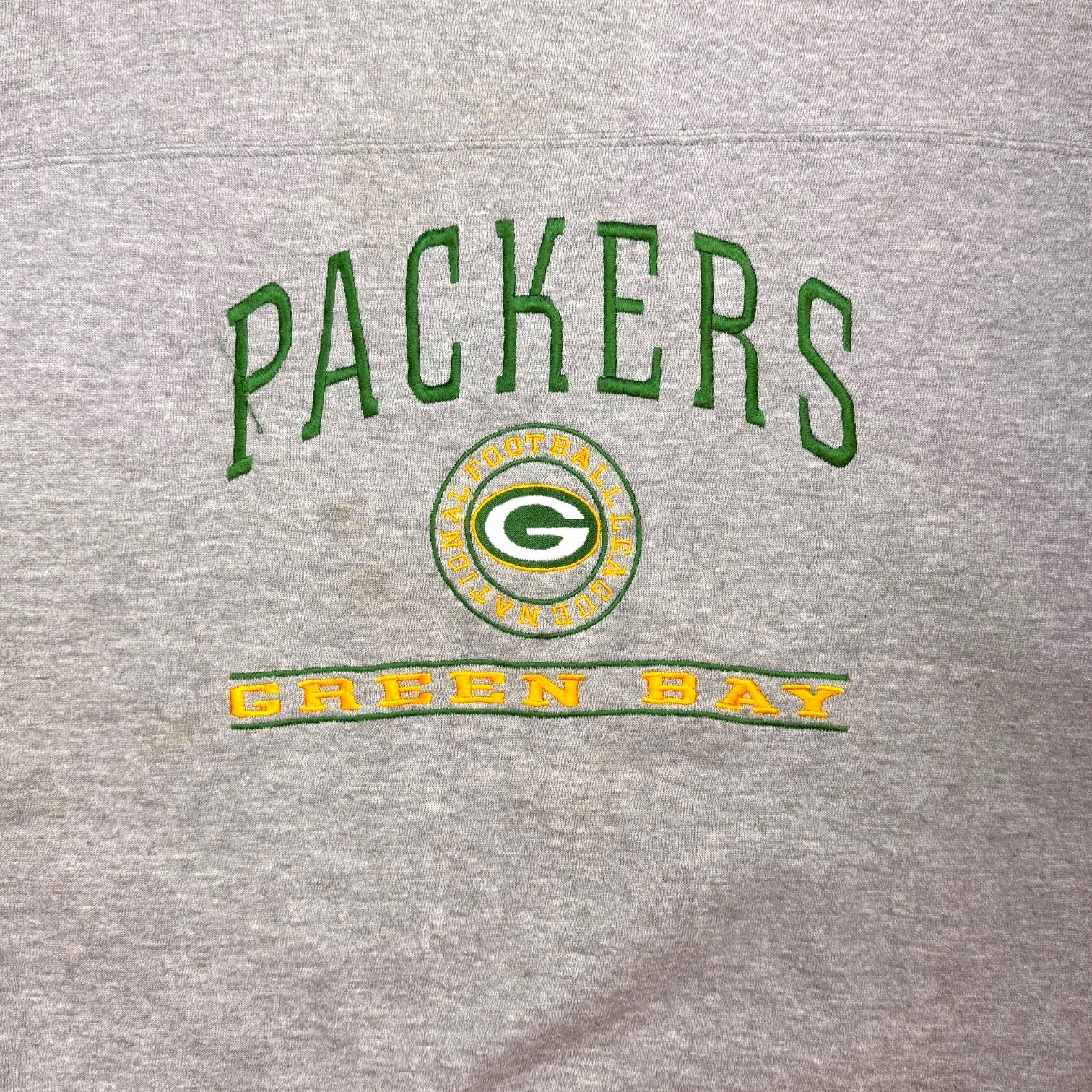 Vintage Green Bay Packers Crewneck Sweater Grey/Green