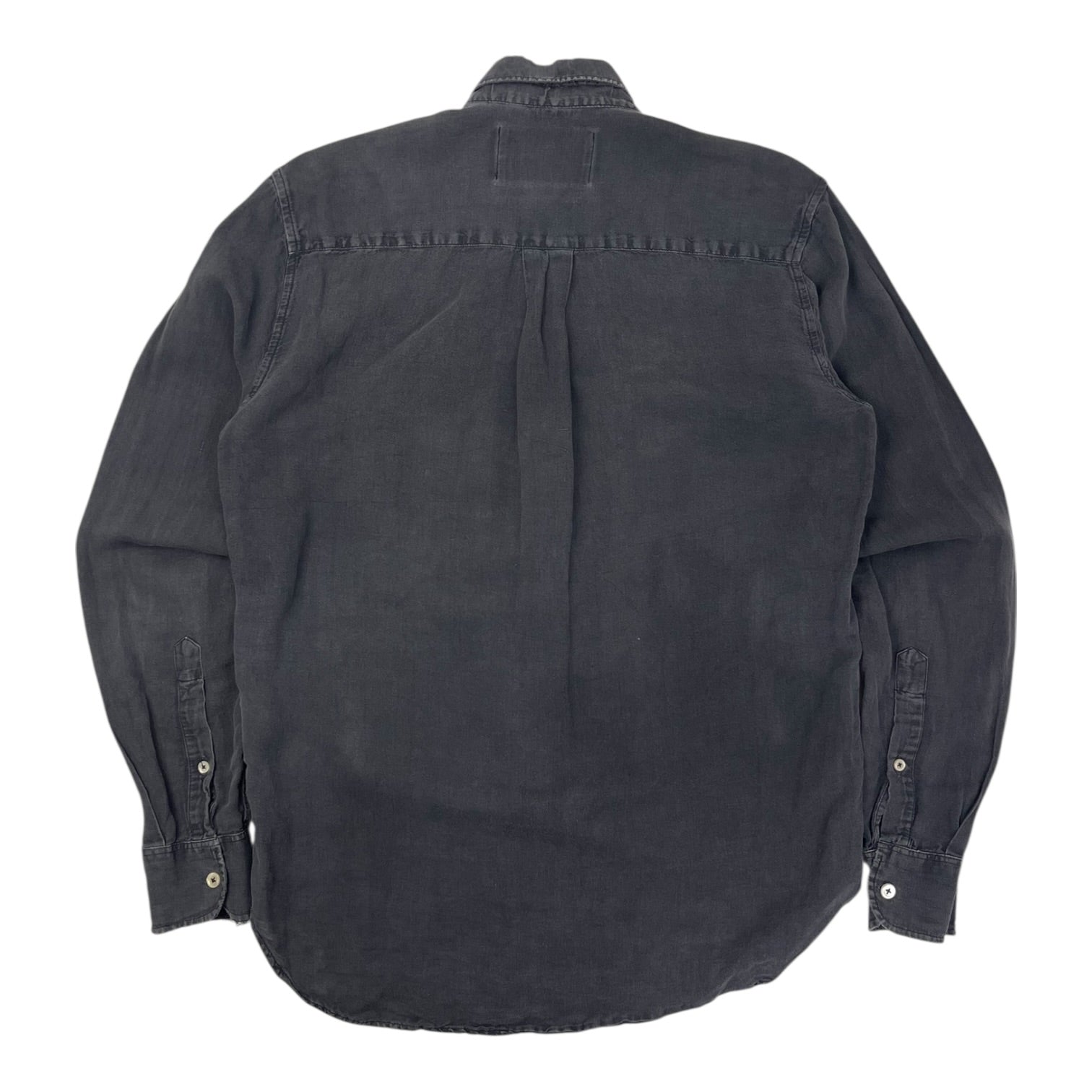 Our Legacy Button Down Pigment Dyed T-Shirt Washed Black