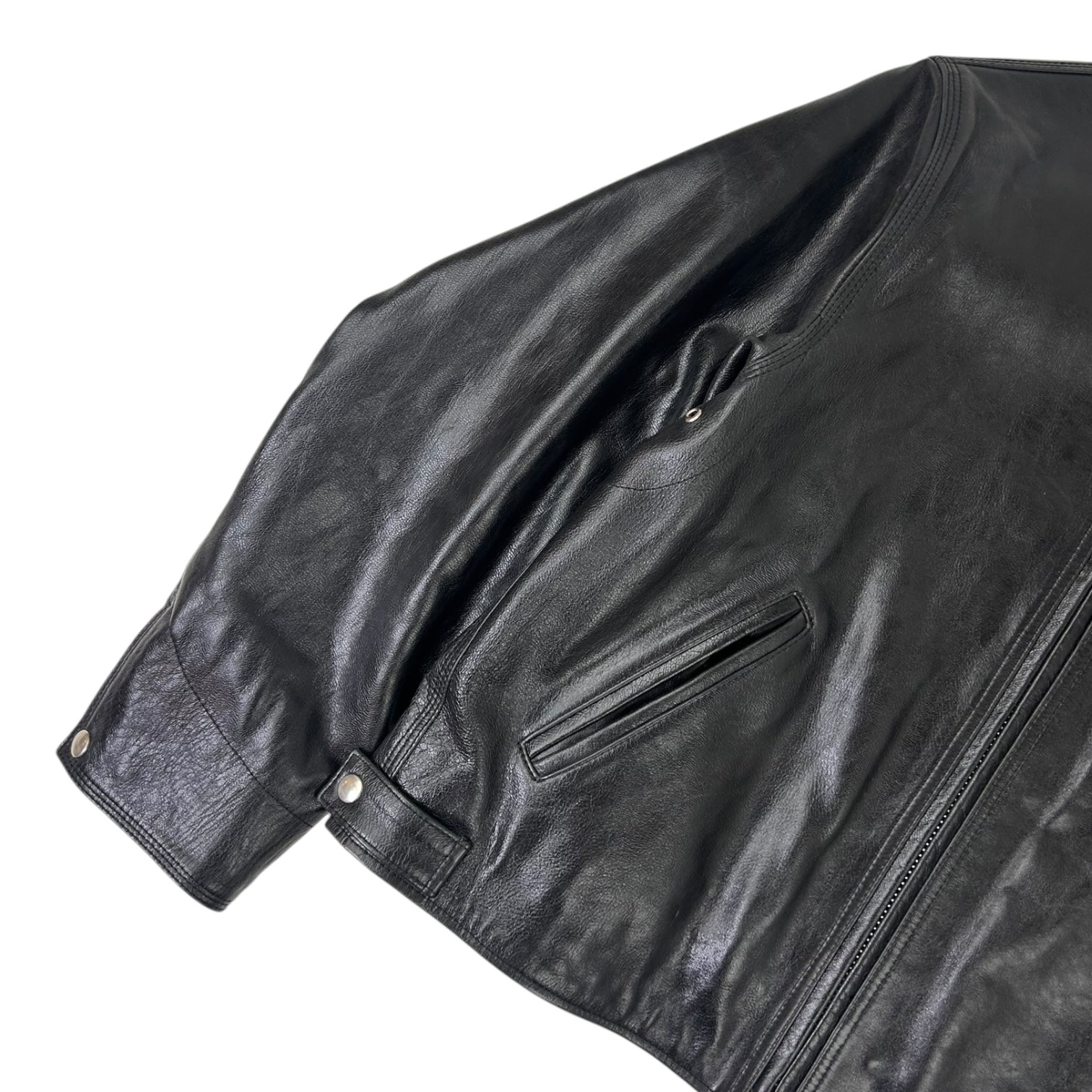 Stussy Garage Leather Jacket Black
