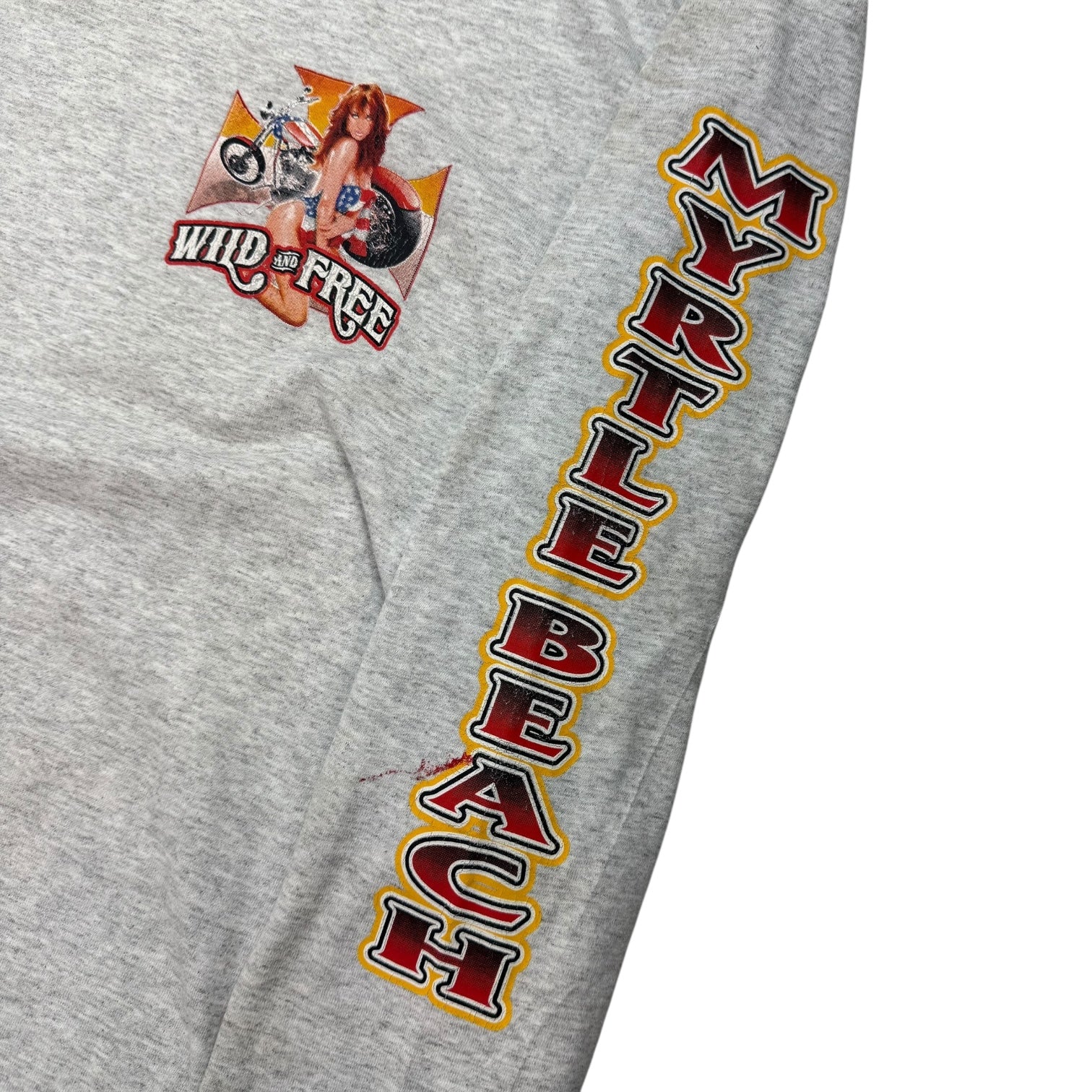 Vintage Myrtle Beach Bike Week L/S Tee Grey