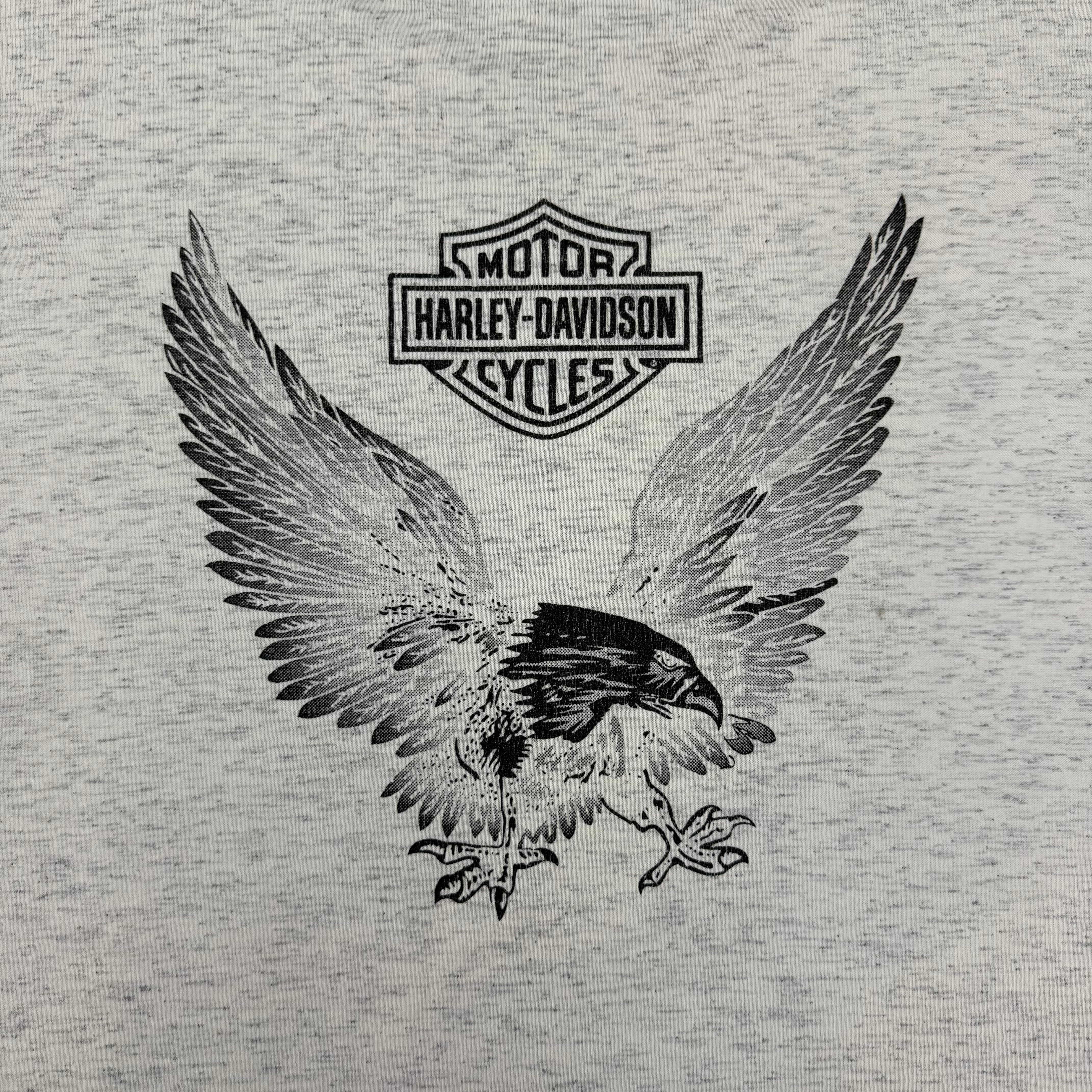 Vintage Harley Davidson Eagle T-Shirt Grey