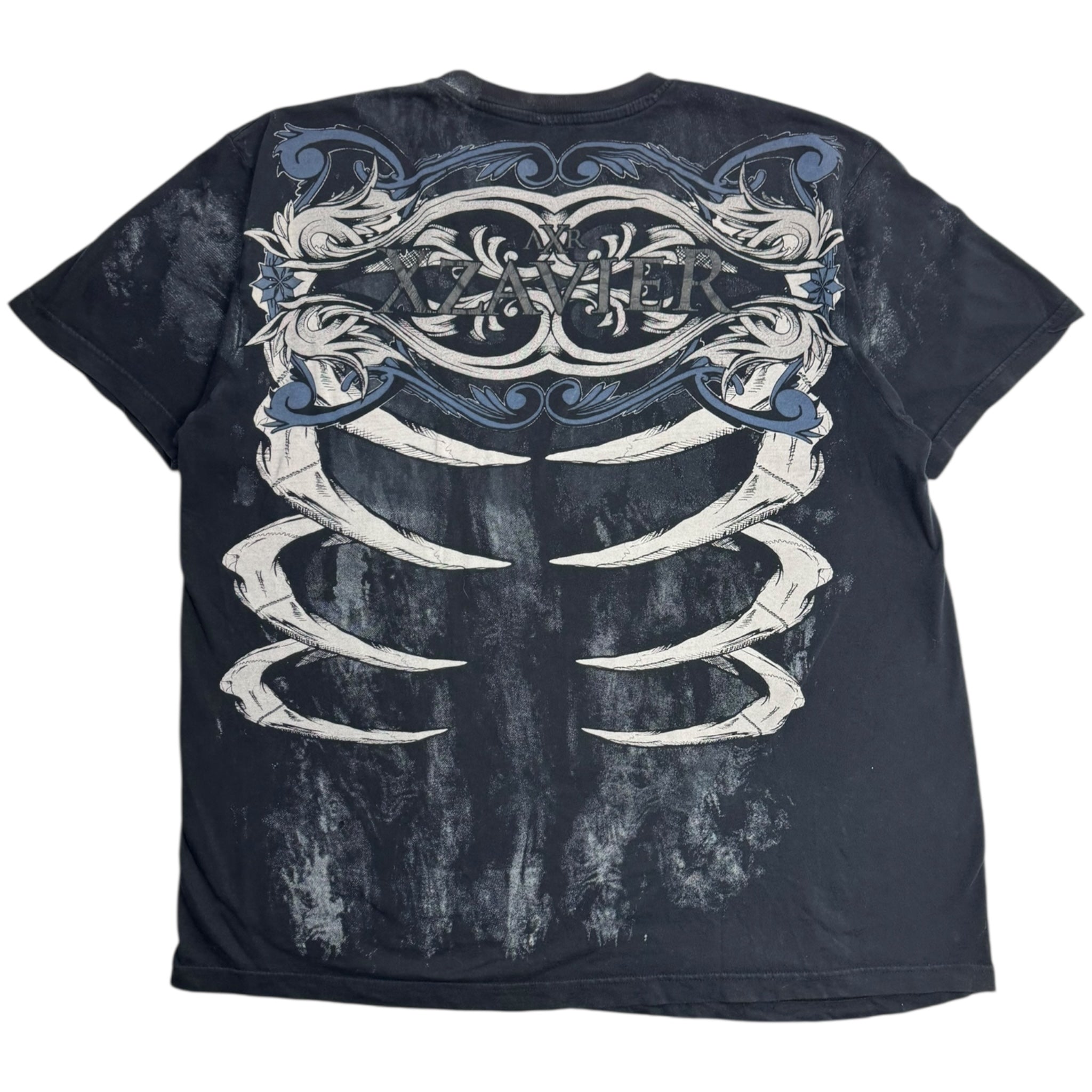 Y2K Xzavier Cyber Goth Skeleton T-Shirt