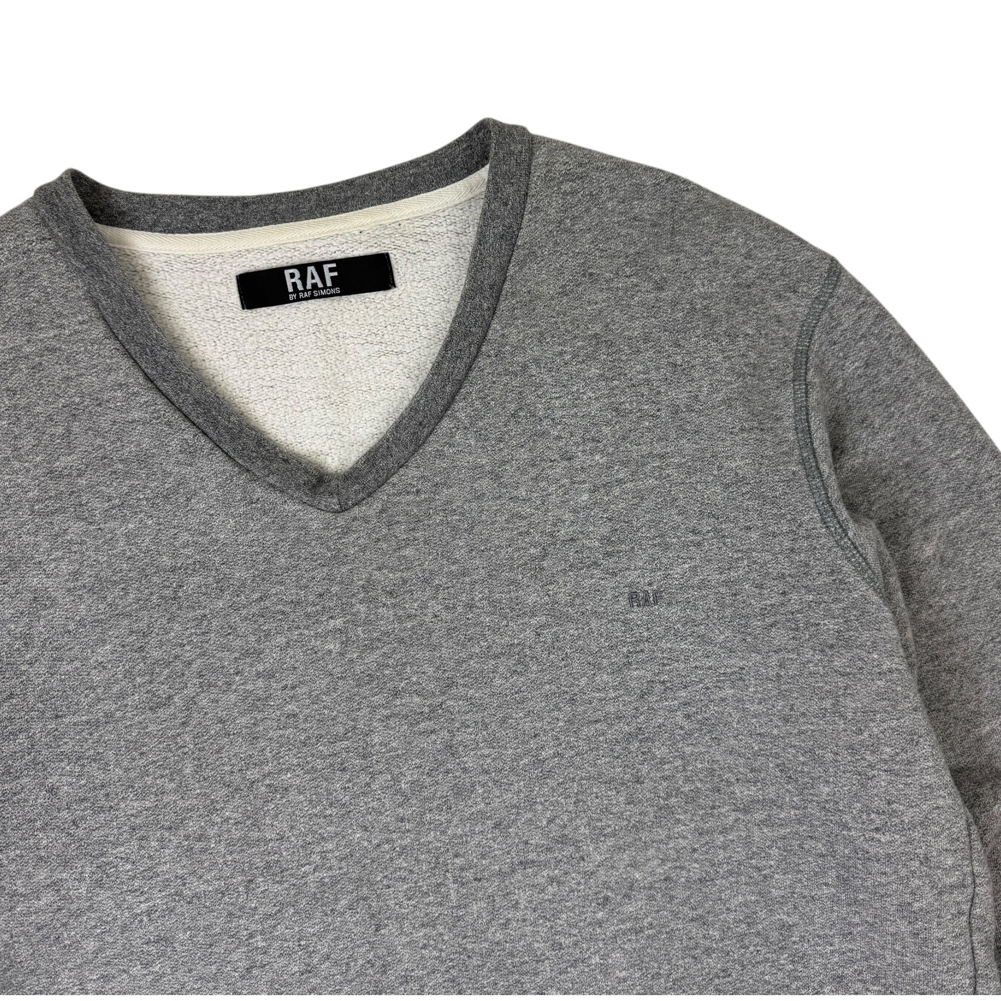RAF by Raf Simons V-Neck Crewneck Heather Grey