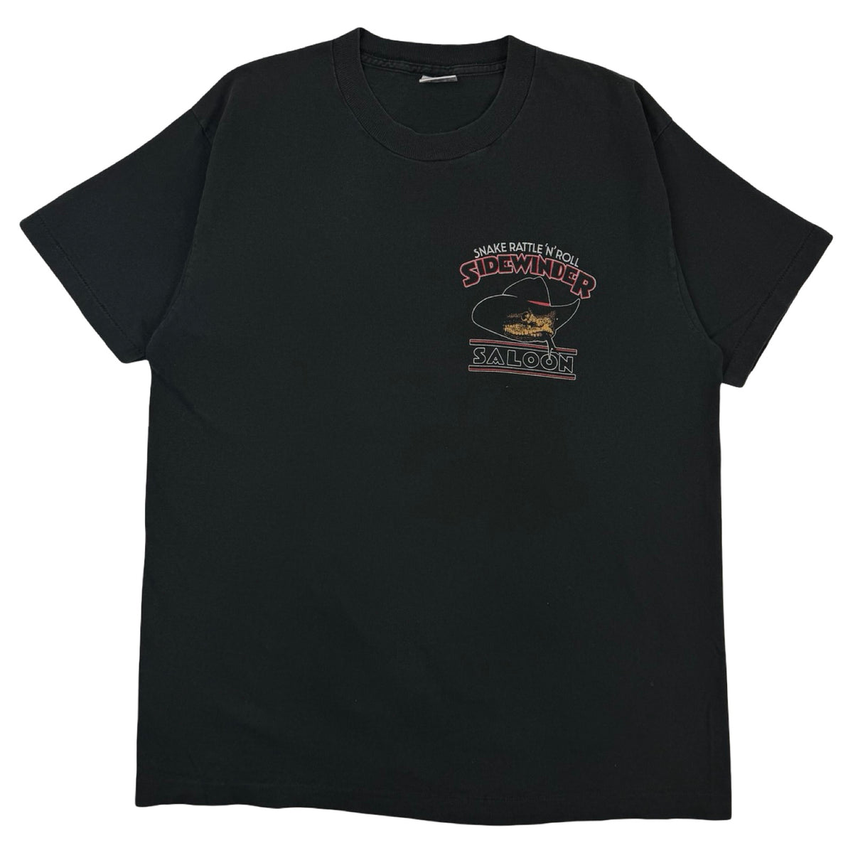 Vintage Snake Rattle ‘N’ Roll Sidewinder Saloon T-Shirt Black