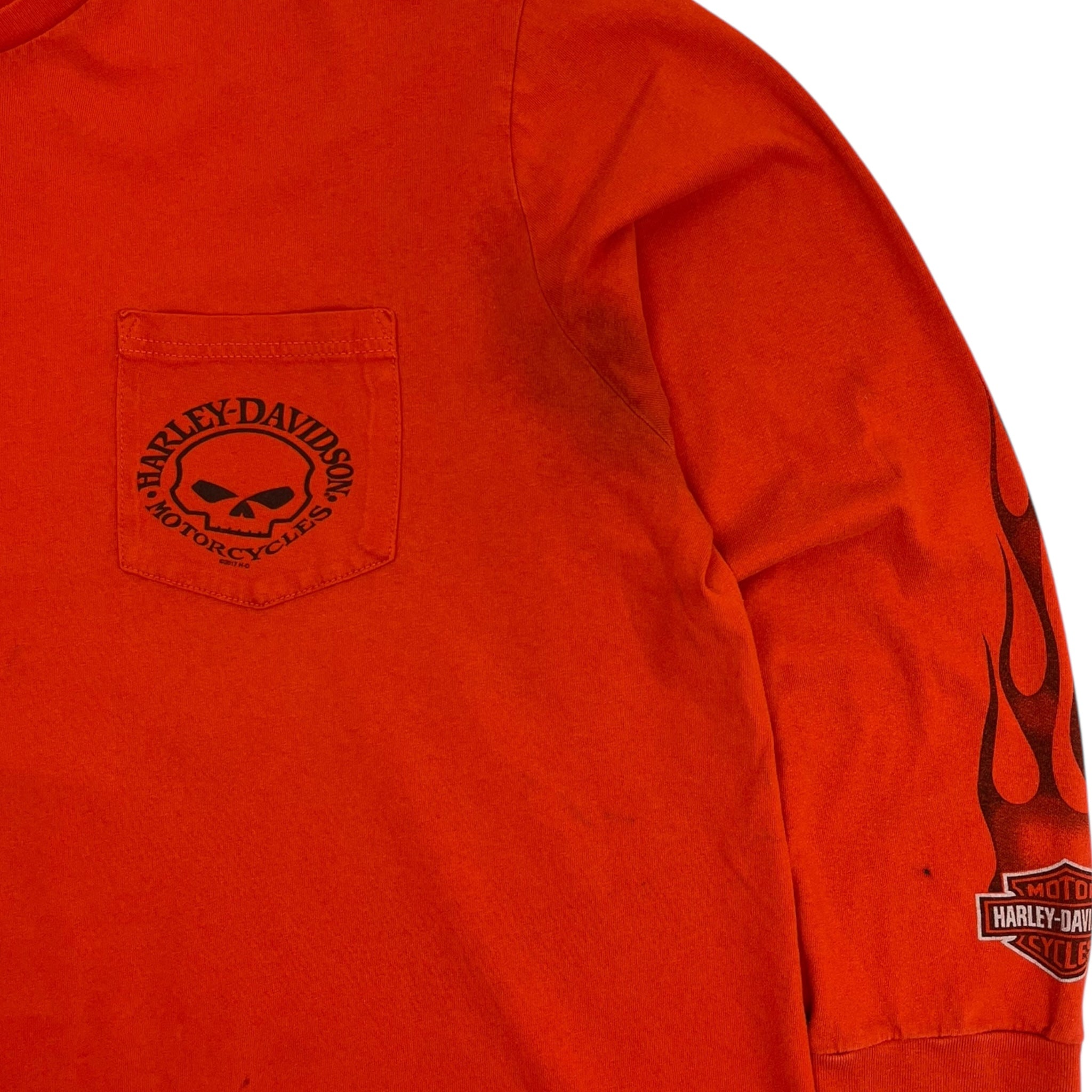 Harley Davidson Flame Longsleeve T-Shirt Orange