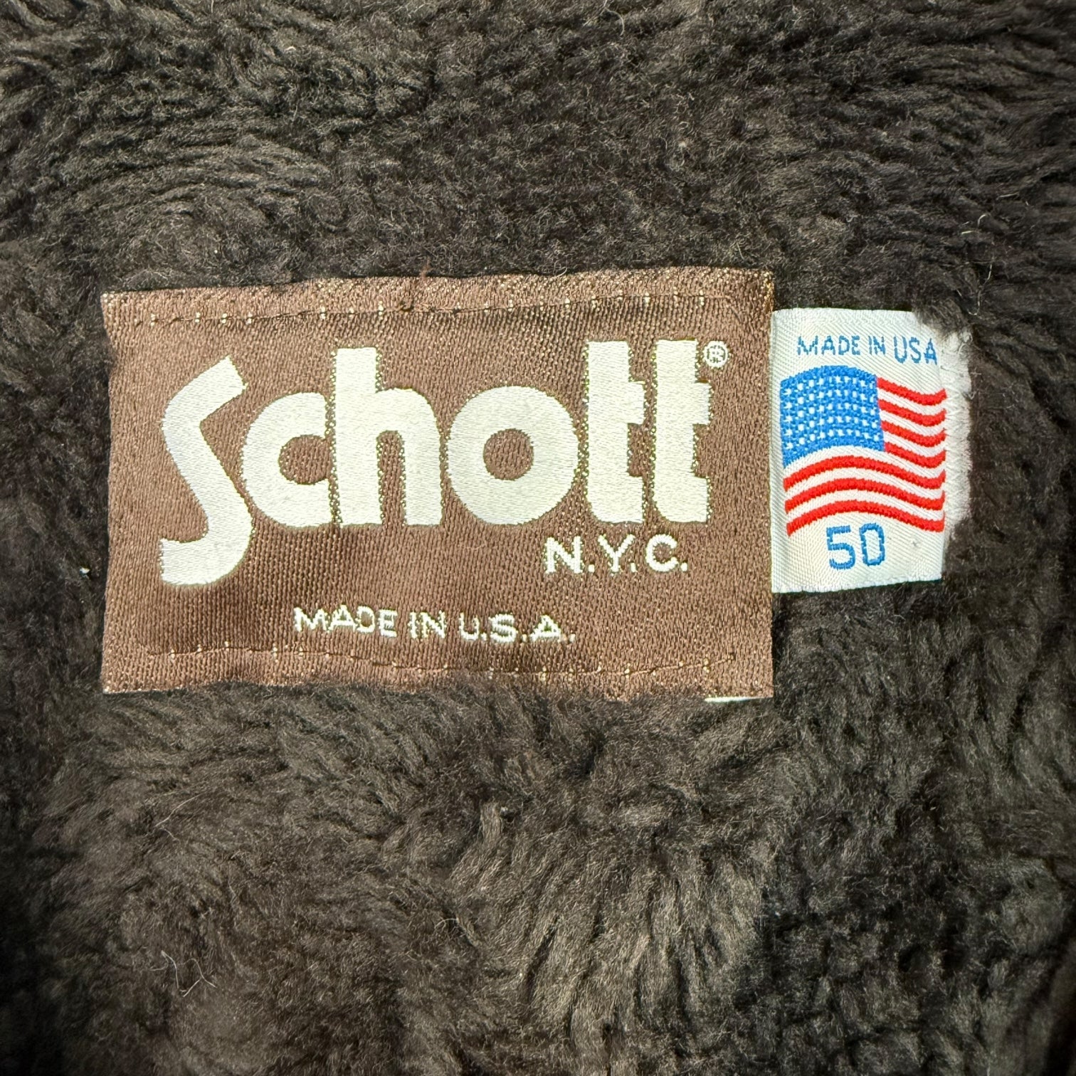 Vintage Schott Leather Bomber Jacket Black