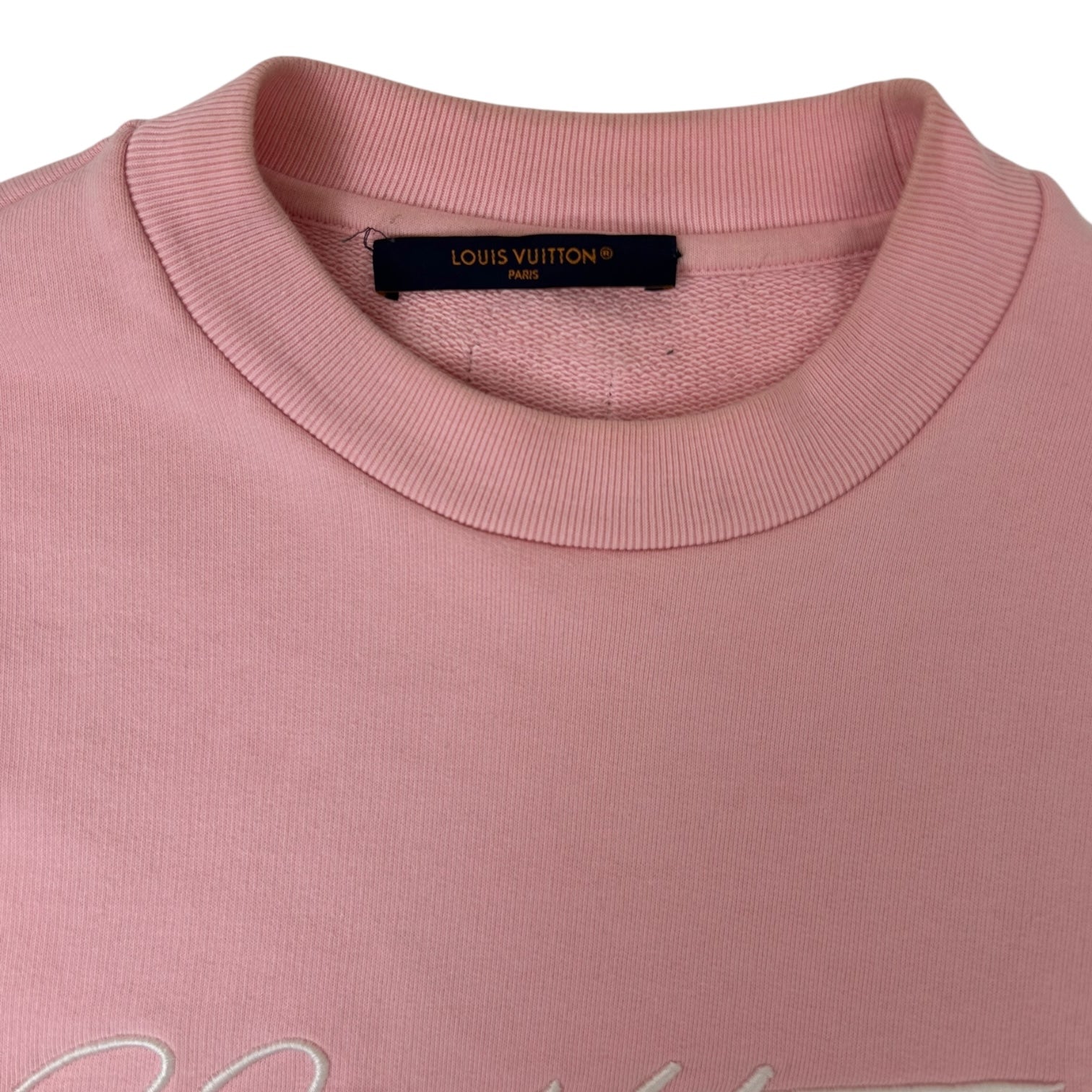 Louis Vuitton Embroidered Cotton Crewneck Pink