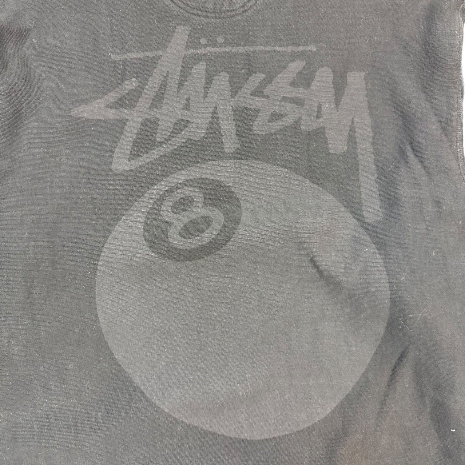 Stussy 8 Ball Pigment Dyed Crewneck Black