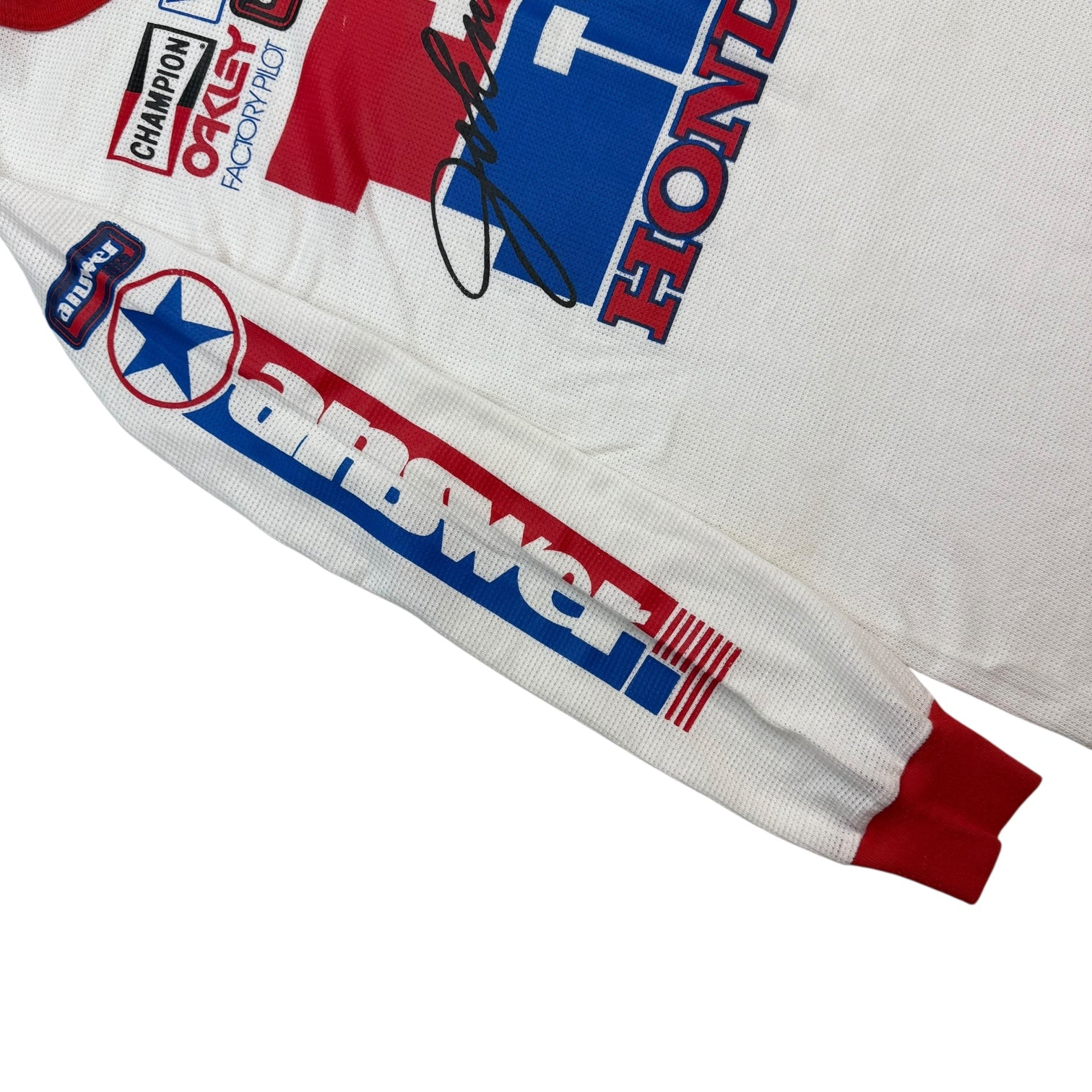 Vintage Honda Answer Motorcross Thermal L/S Tee White/Red