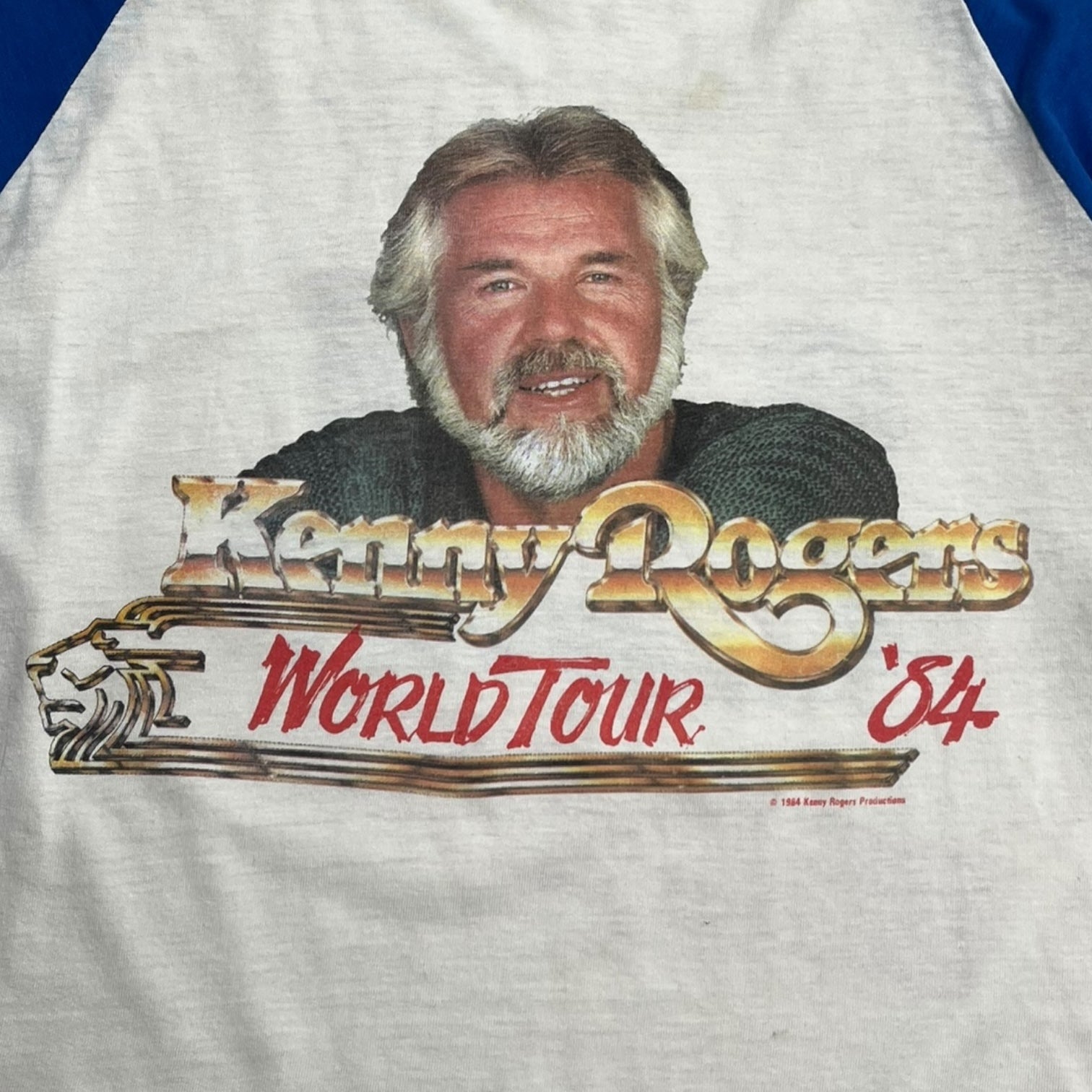 1984 Kenny Rogers World Tour Raglan T-Shirt