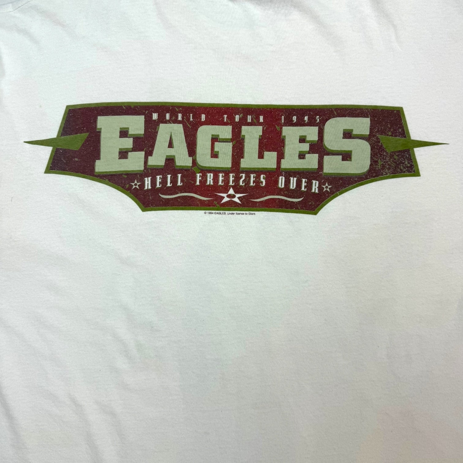 1995 Eagles Hell Freezes Over Tour Tee White