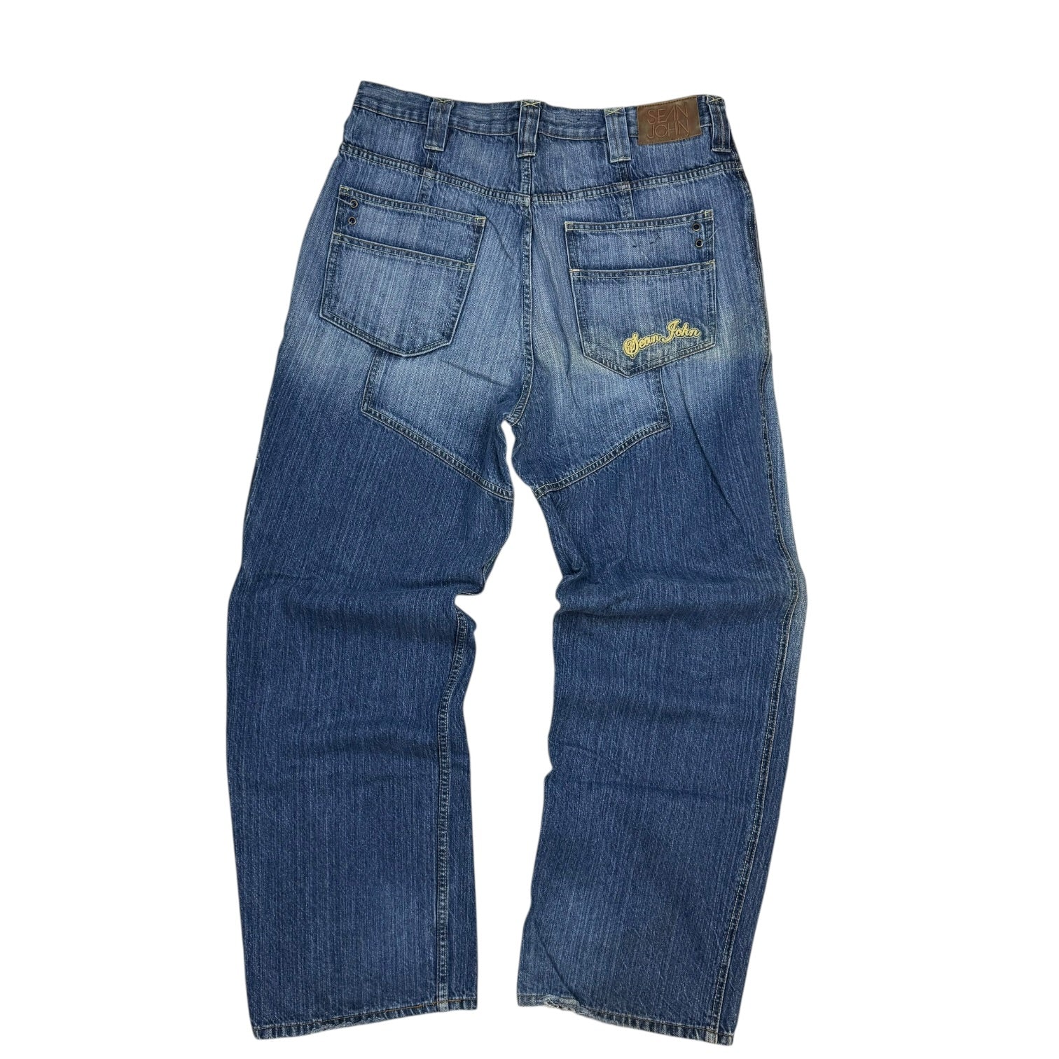 Vintage Sean John Patch Denim Pants Dark Wash