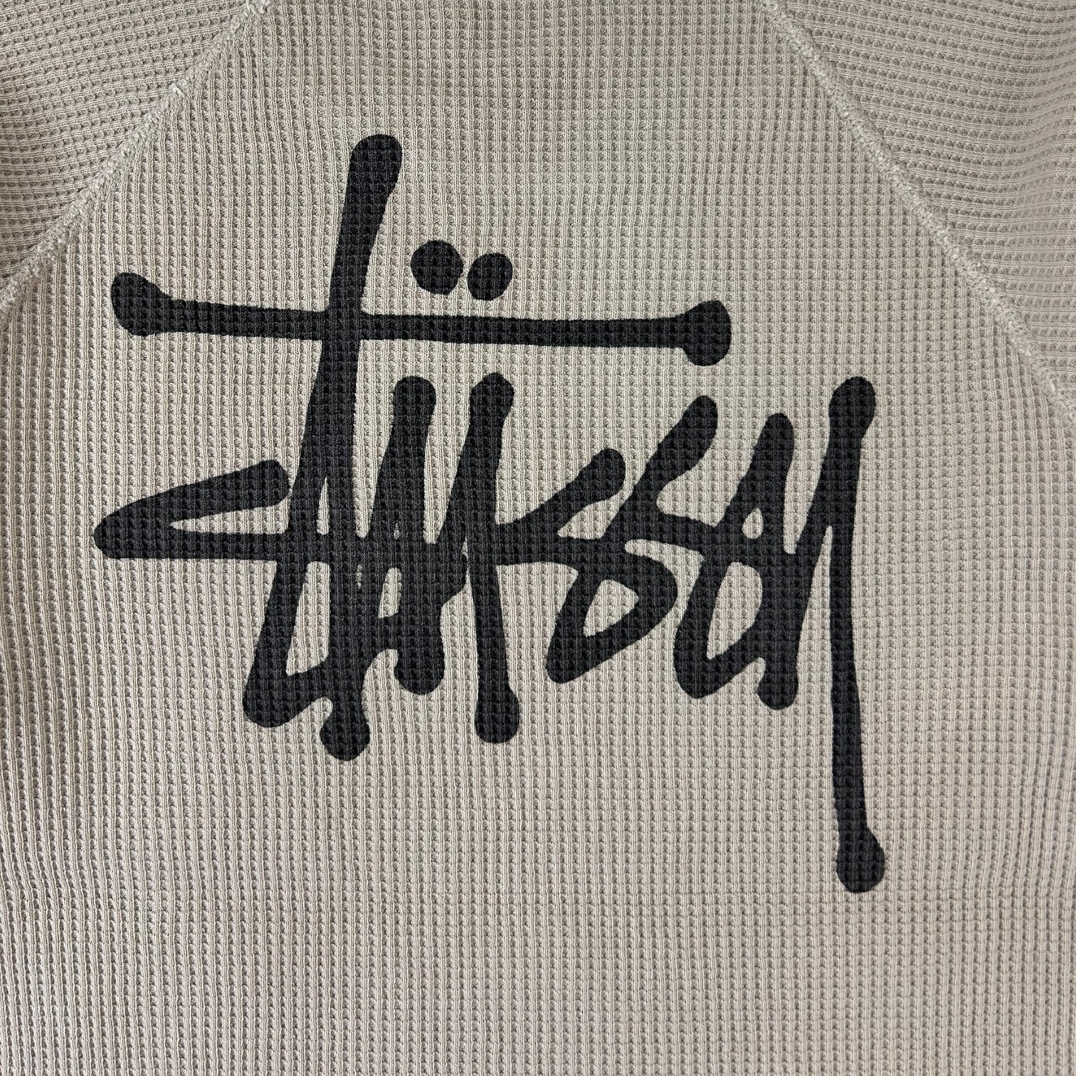 Stussy Raglan Thermal Long Sleeve Bone