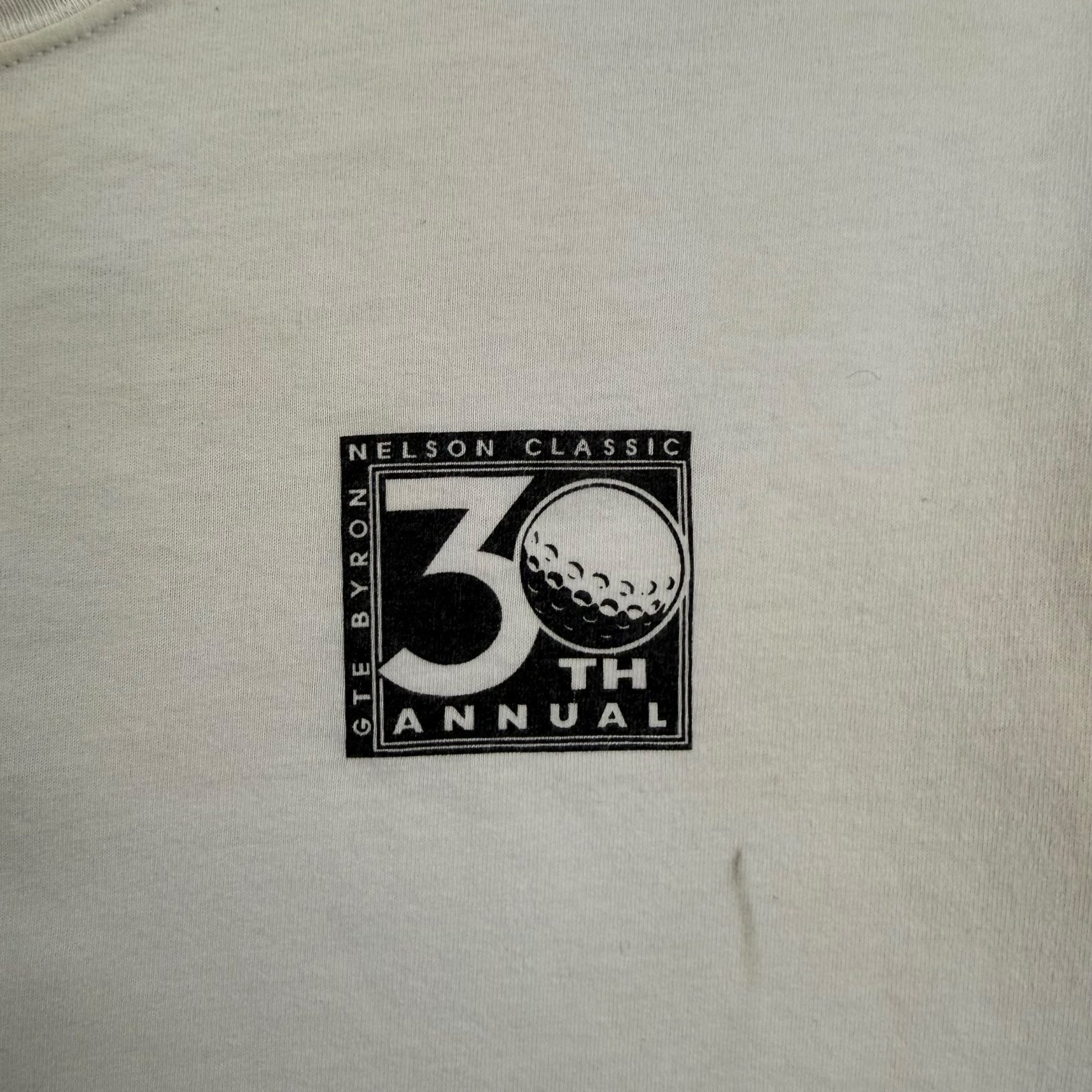 Vintage 30th Annual GTE Byron Nelson Classic Golf Tournament Tee White