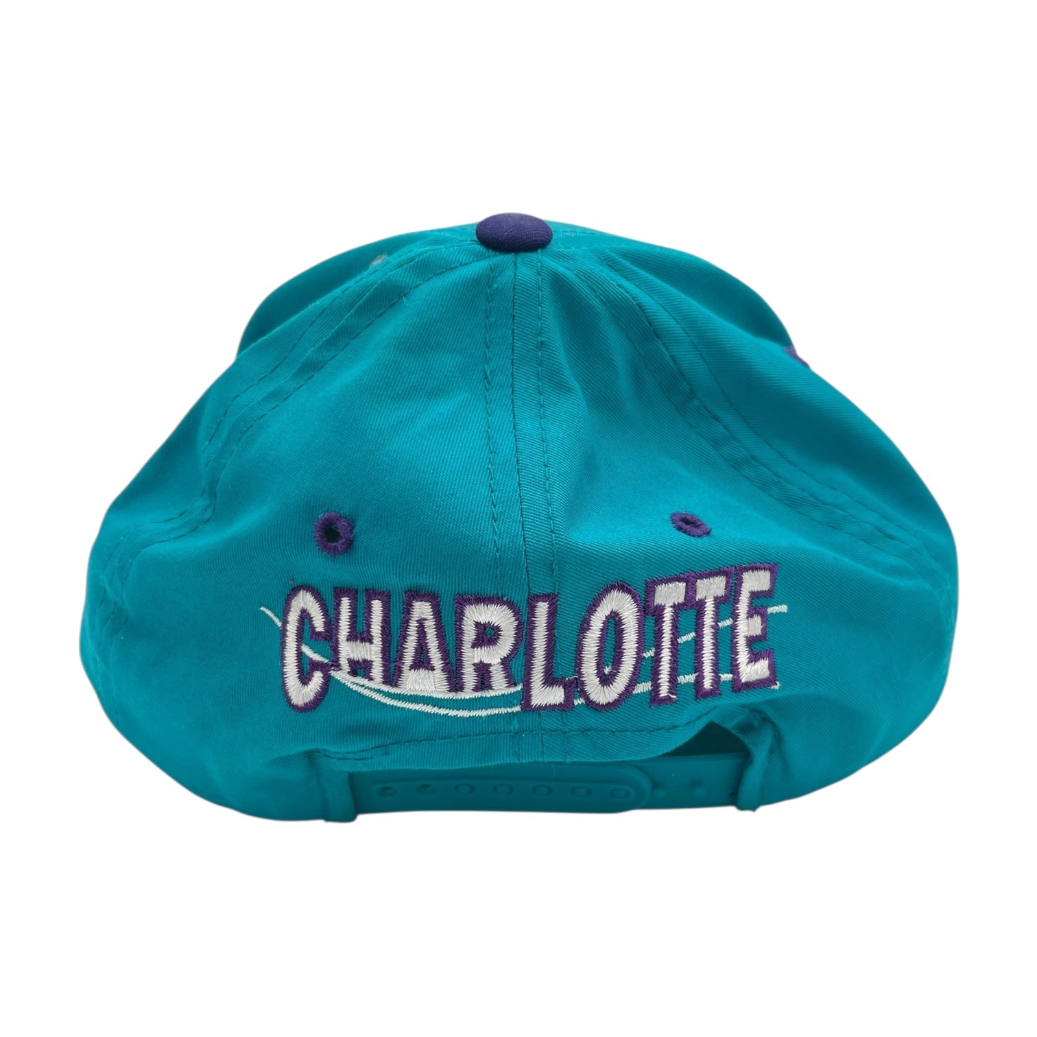 Vintage Charlottes Hornets Snapback Hat Teal/Purple