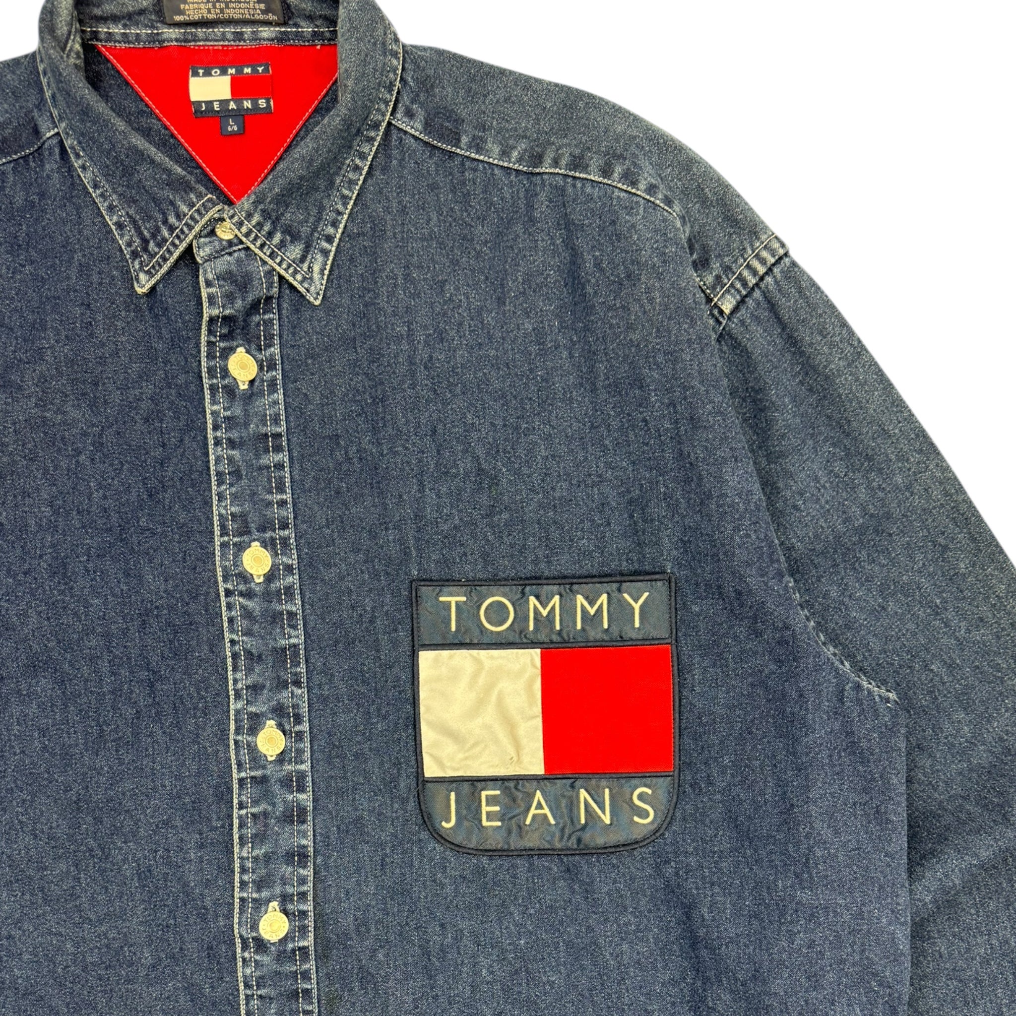 Vintage Tommy Hilfiger Jeans Denim Flag Shirt