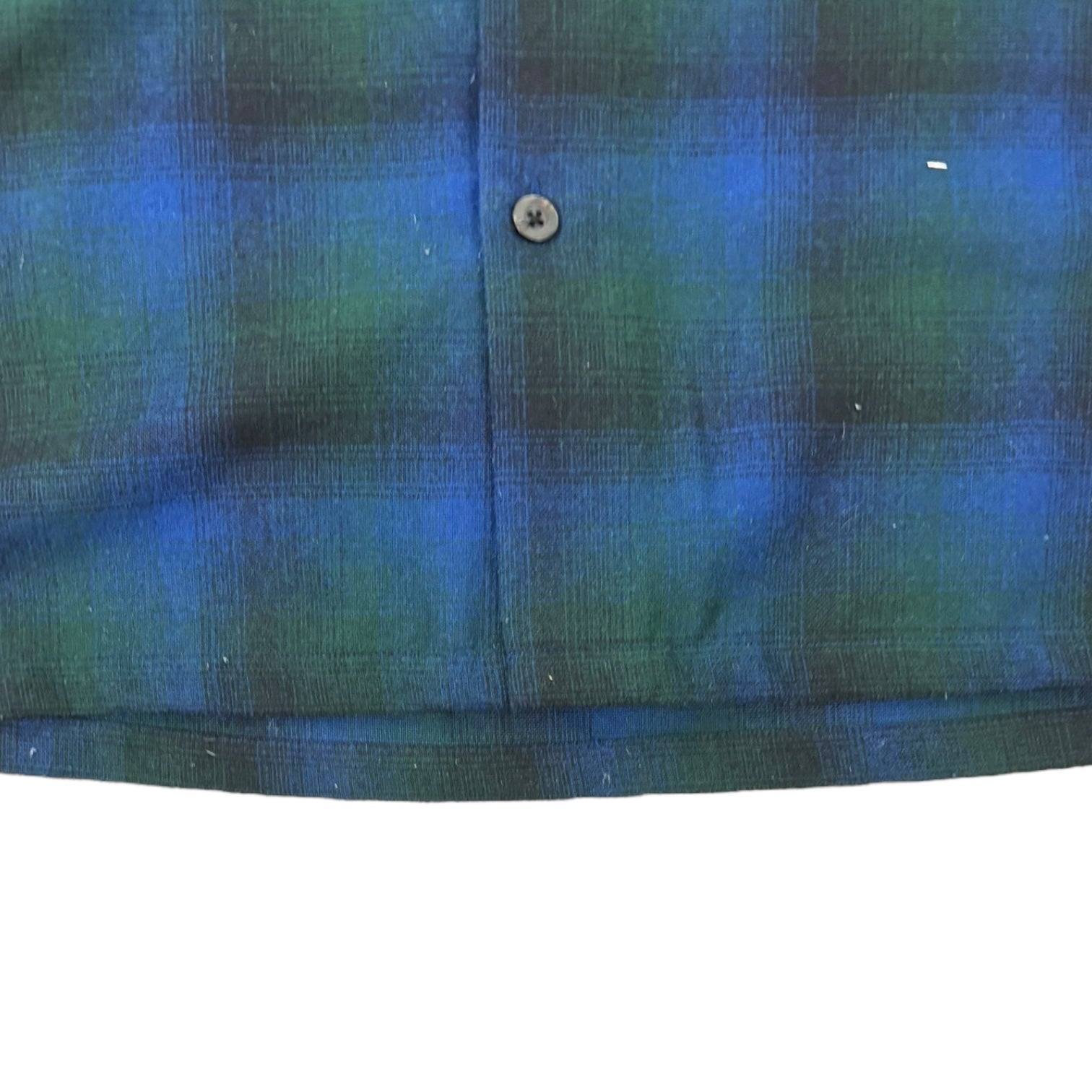 Stussy Camp Collar Flannel Button-Up Shirt Blue/Green