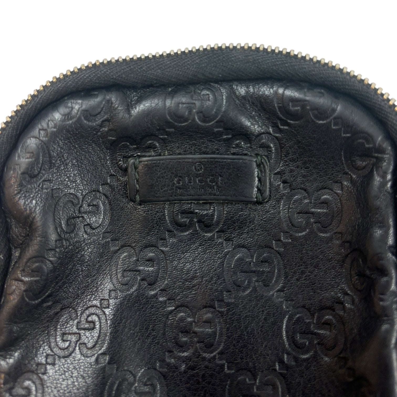 Gucci Guccissima Leather Belt Bag Black