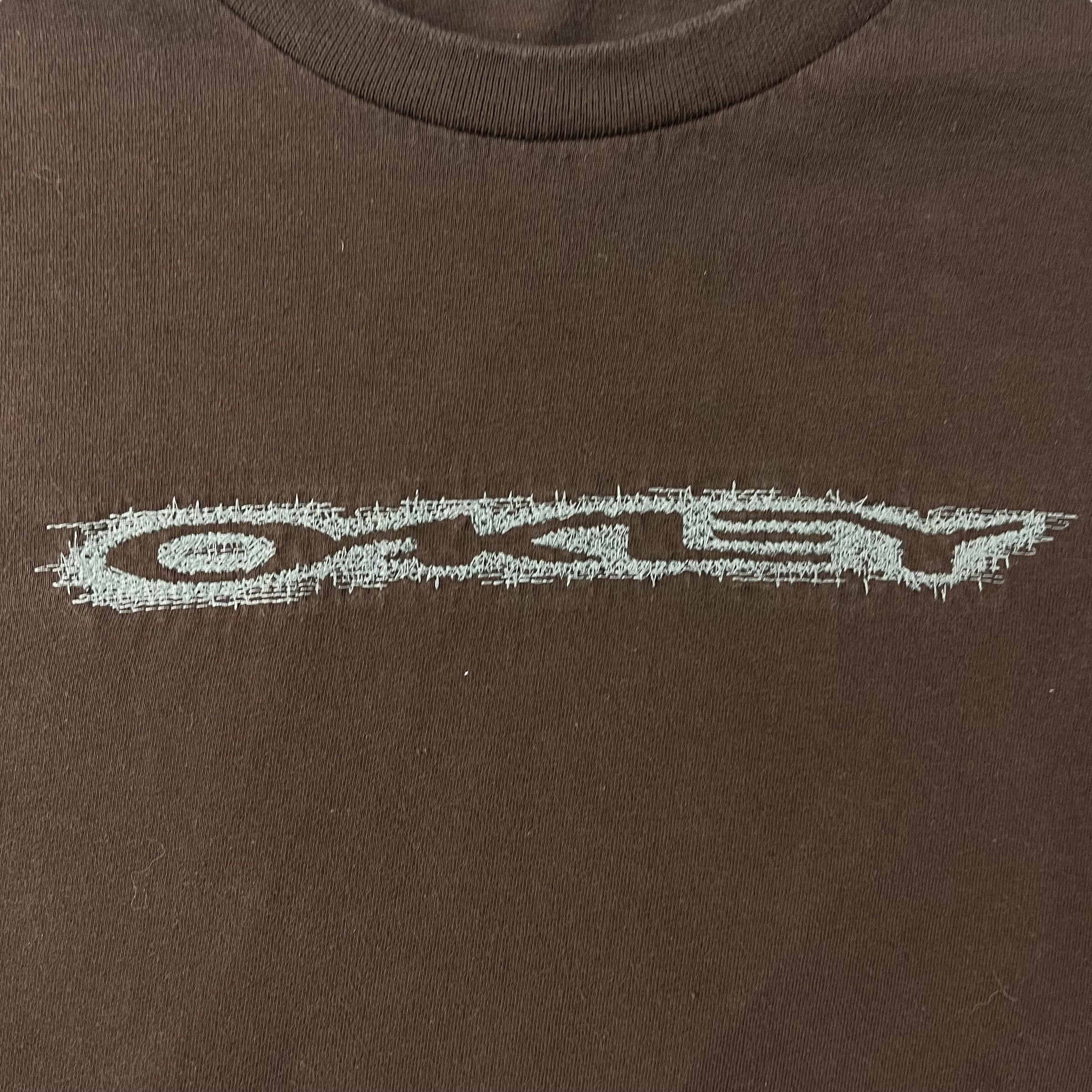 Vintage Oakley Embroidered Logo Tee Brown