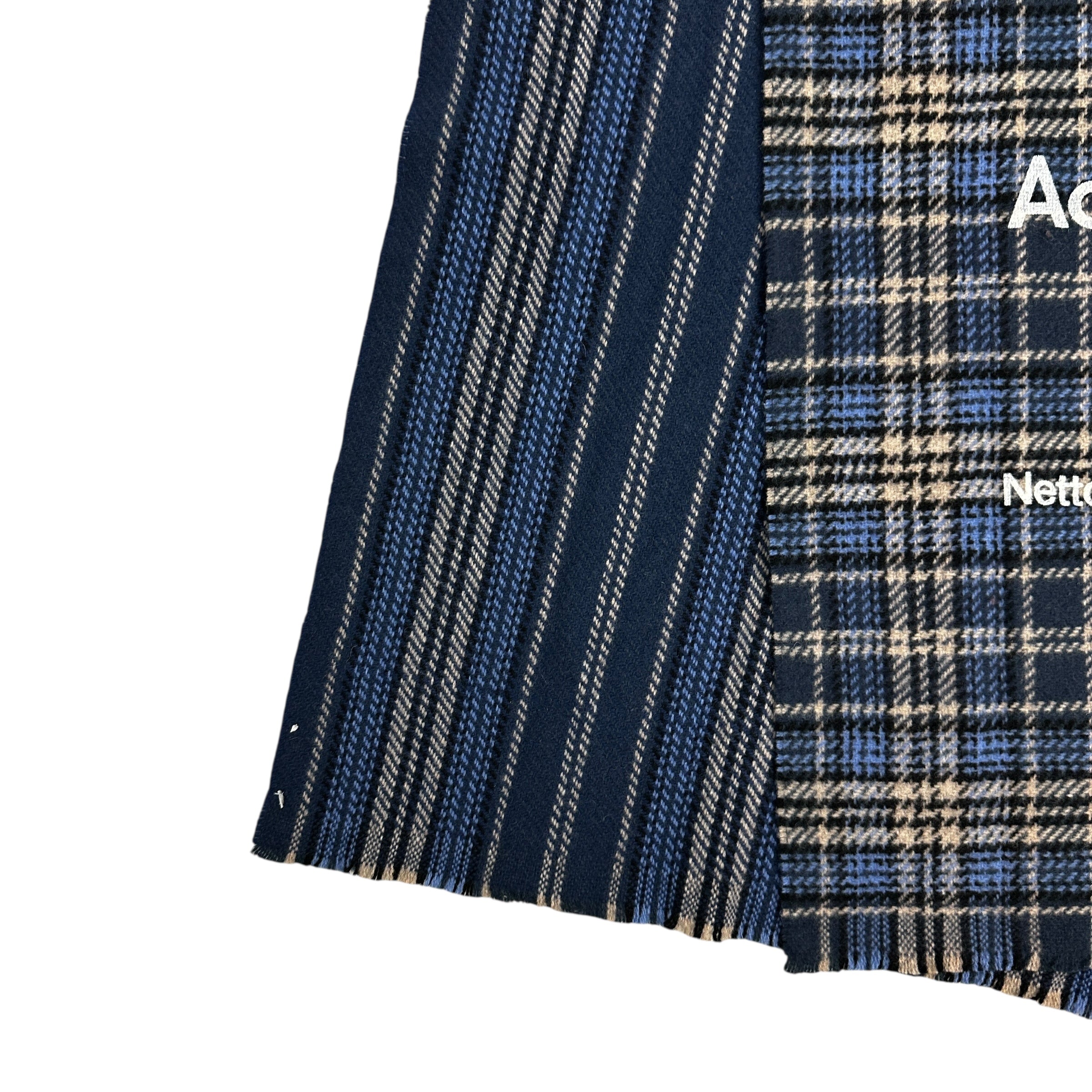 Acne Studios Checkered Scarf Blue