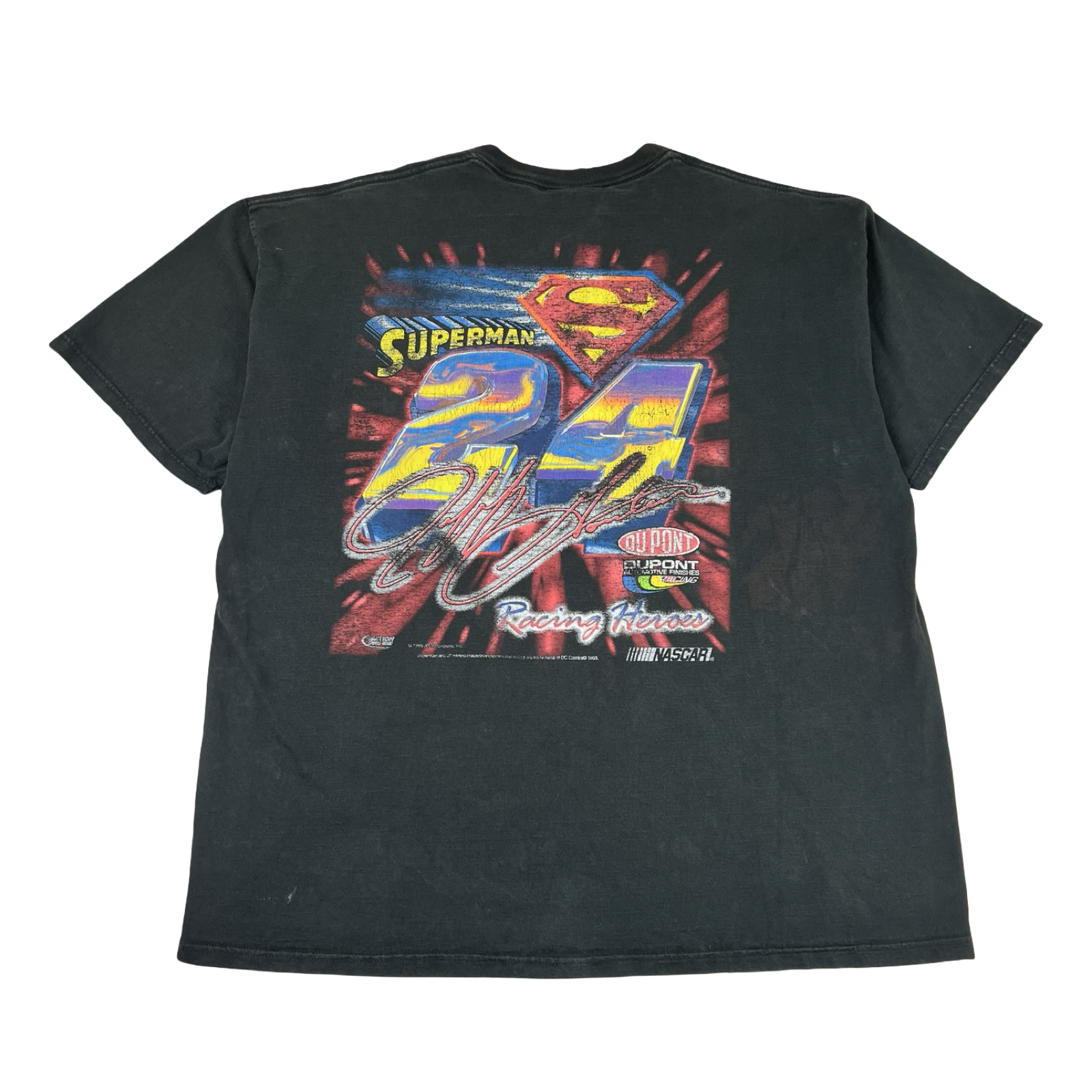 1999 Vintage Jeff Gordon #24 Superman Speeding Bullet NASCAR T-Shirt