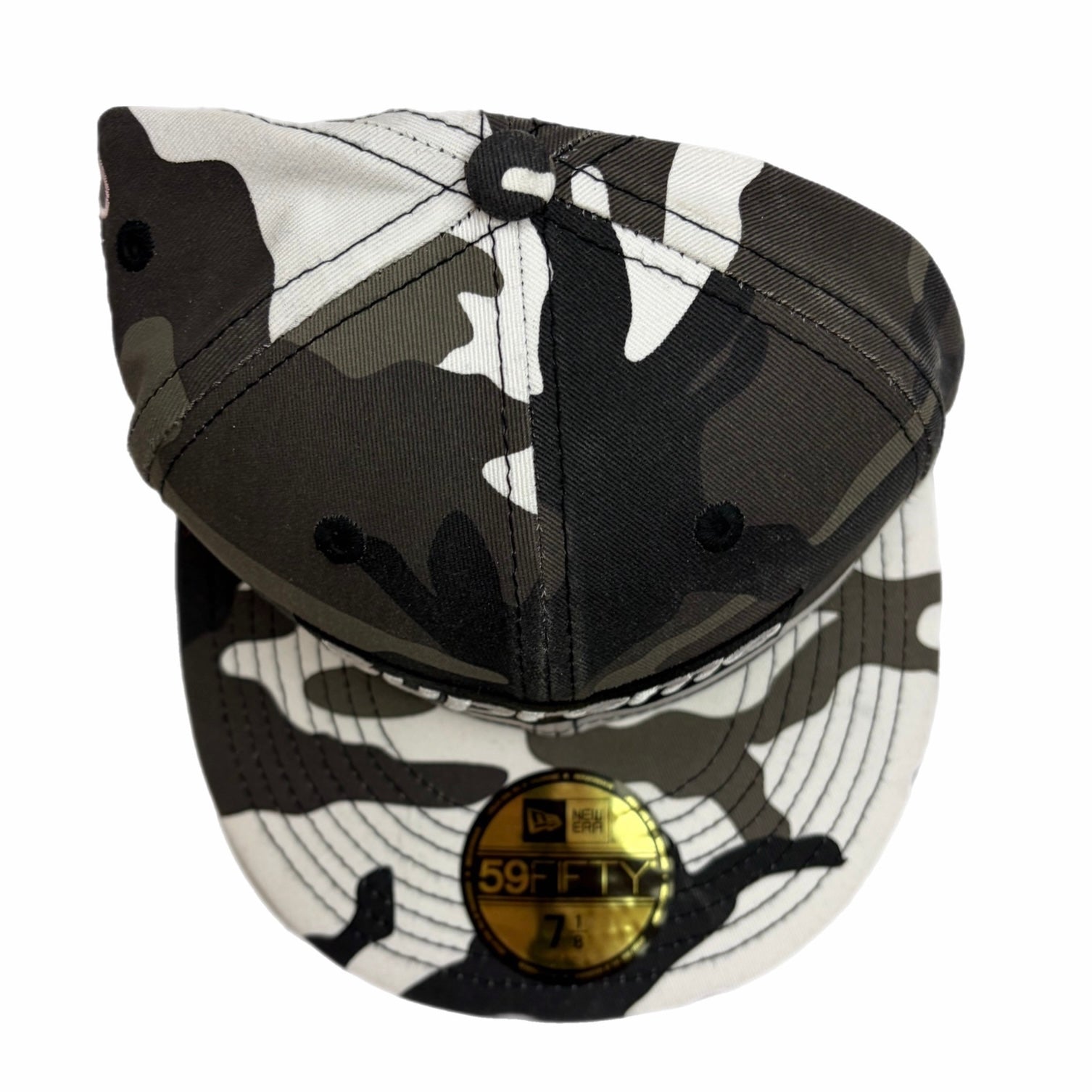 Supreme Paris 10 Year Anniversary Box Logo Snow Camo New Era Fitted Hat