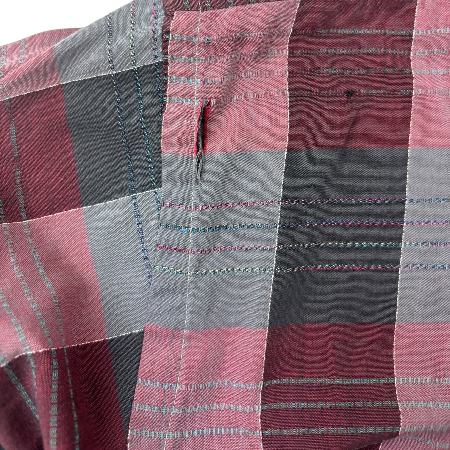 Christian Dior Monsieur Plaid Button-Up Dress Shirt Red/Grey