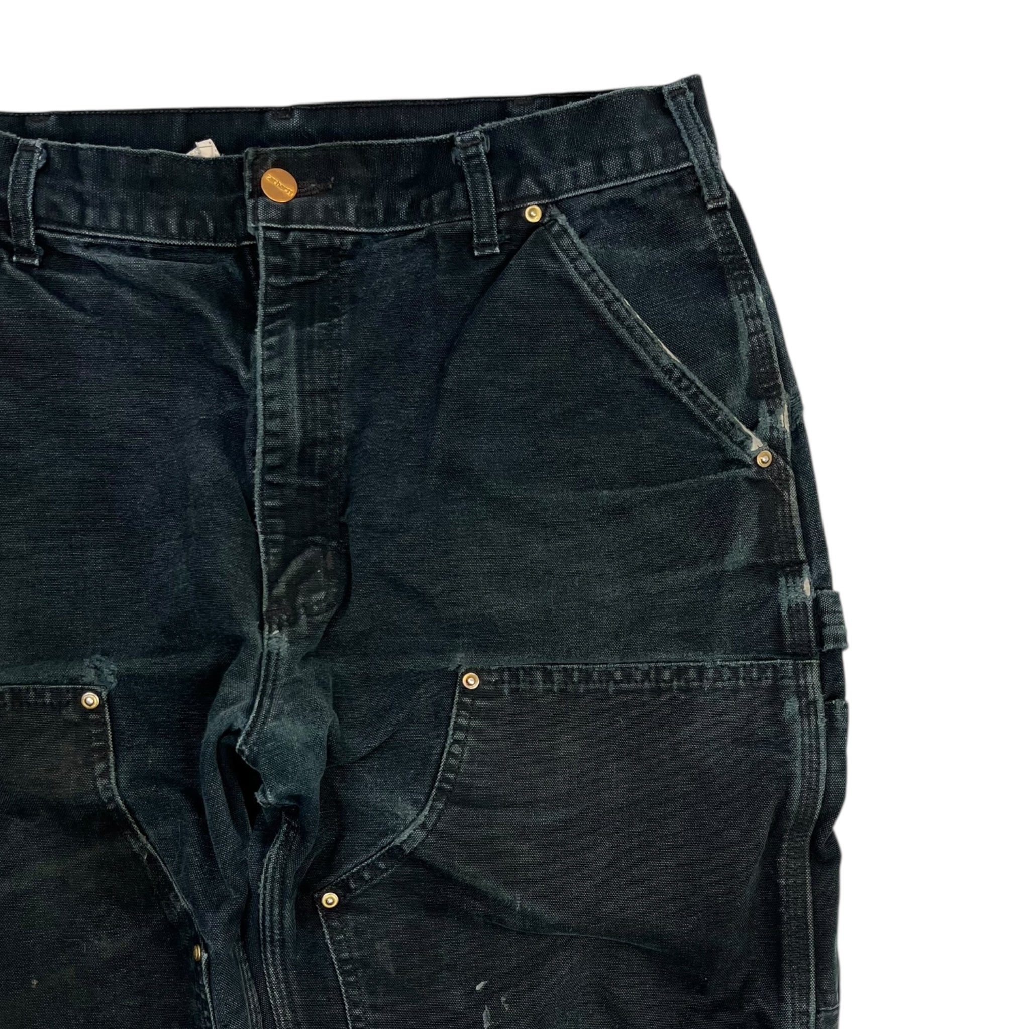 Carhartt Loose Fit Double Knee Pants Distressed Black