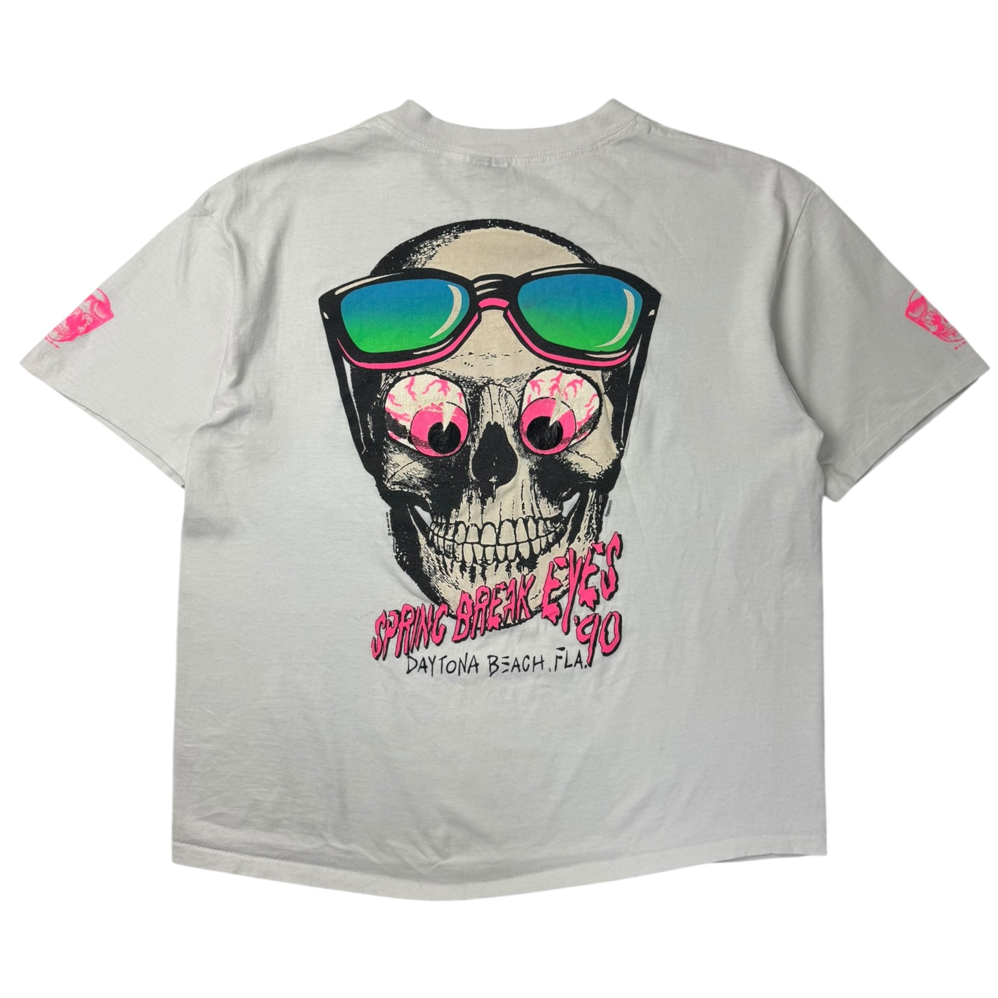 1990 ‘Sping Break Eyes’ Skull Pocket T-Shirt