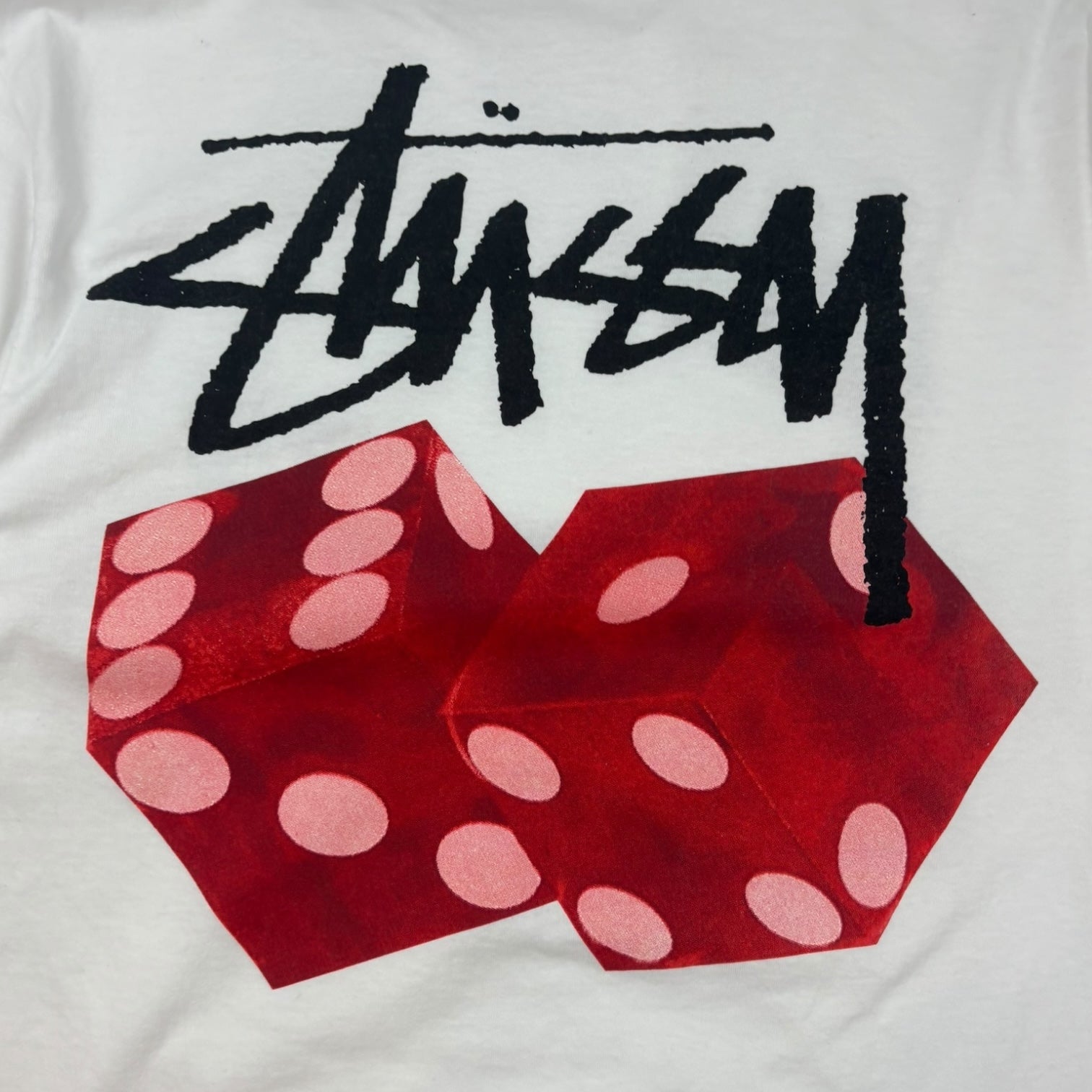 Stussy Dice T-Shirt White/Red