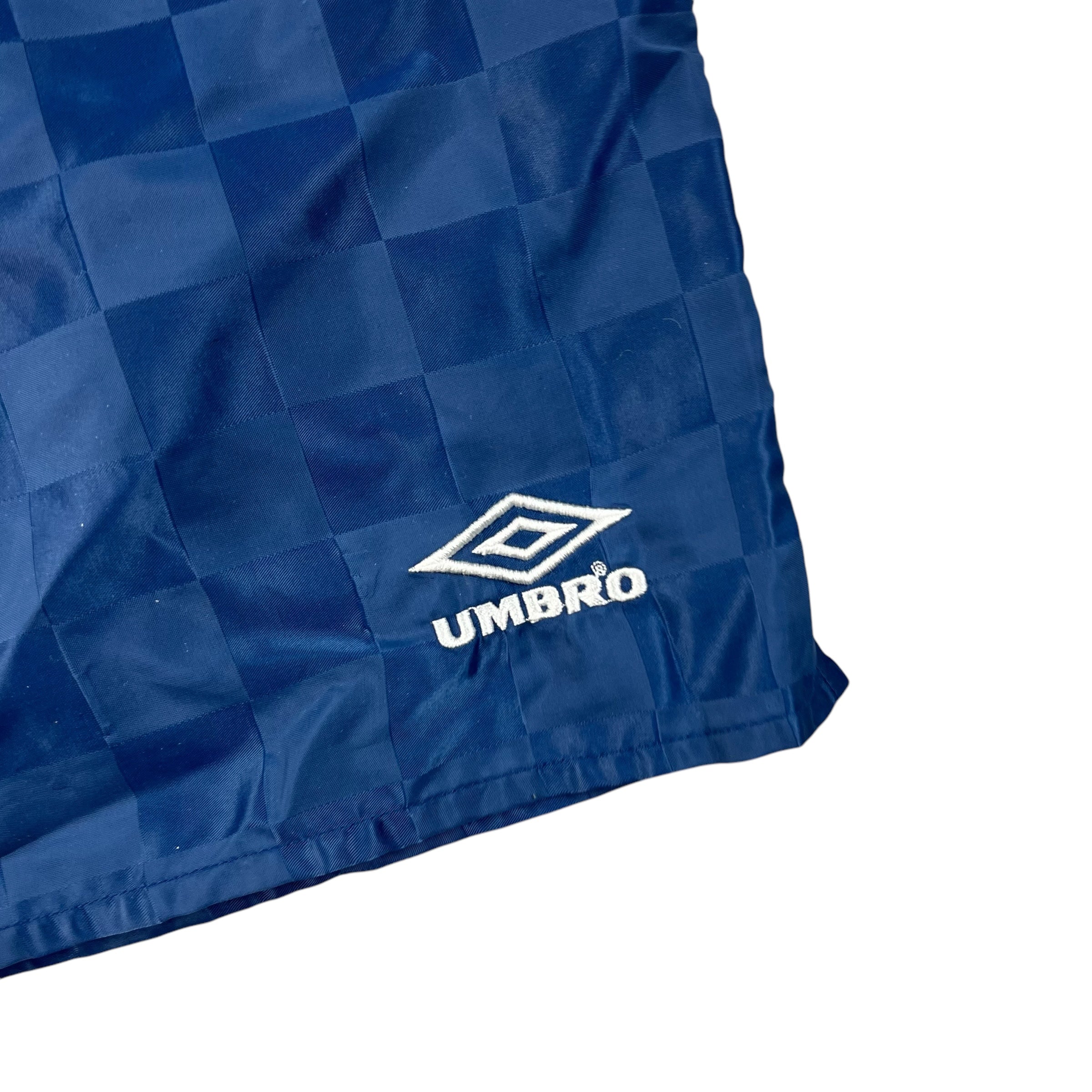 Vintage Umbro Training Shorts Navy Check