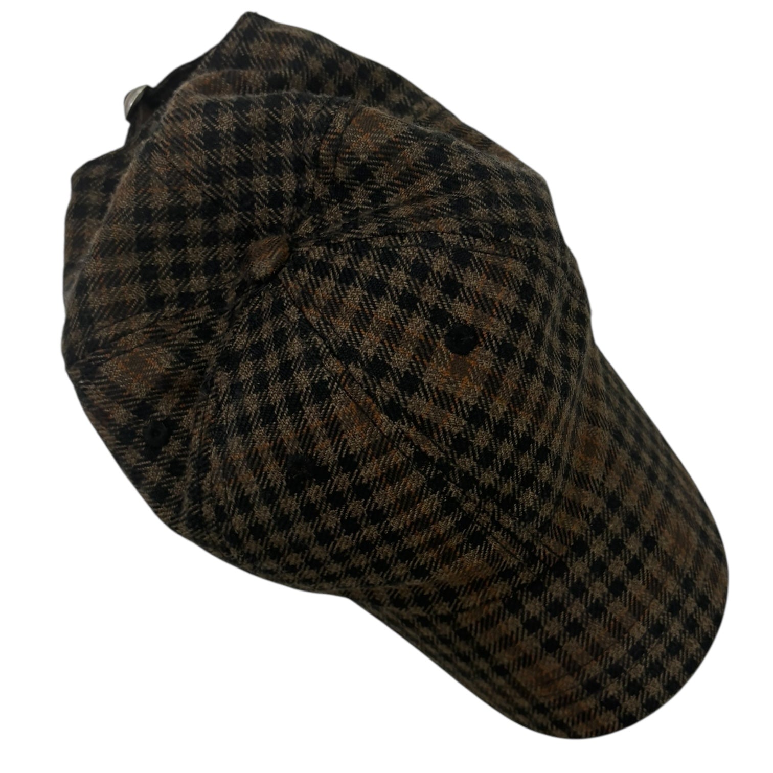 Dries Van Noten Wool-Blend Check Giles StrapBack Hat Brown