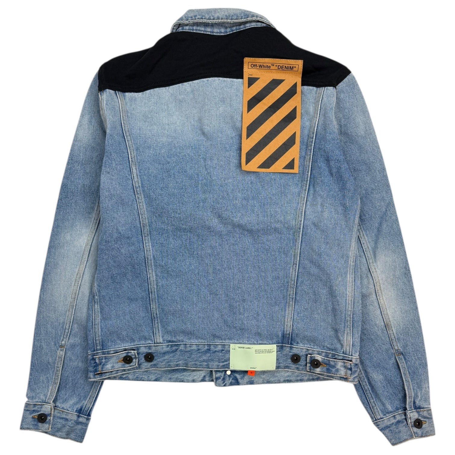 Off-White Contrasting Panel Light Denim/Black