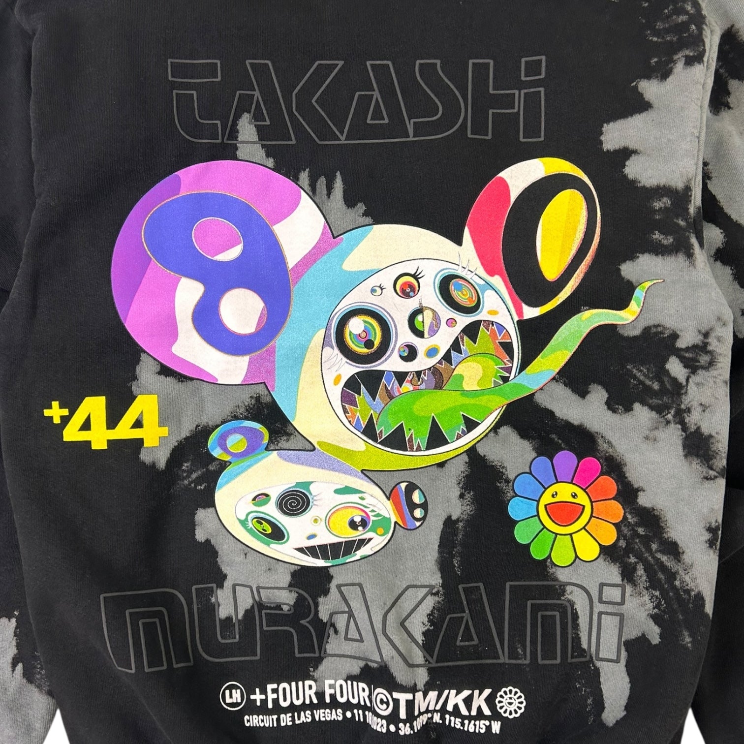 +44 X TAKASHI MURAKAMI MIND WARP HOODIE BLACK