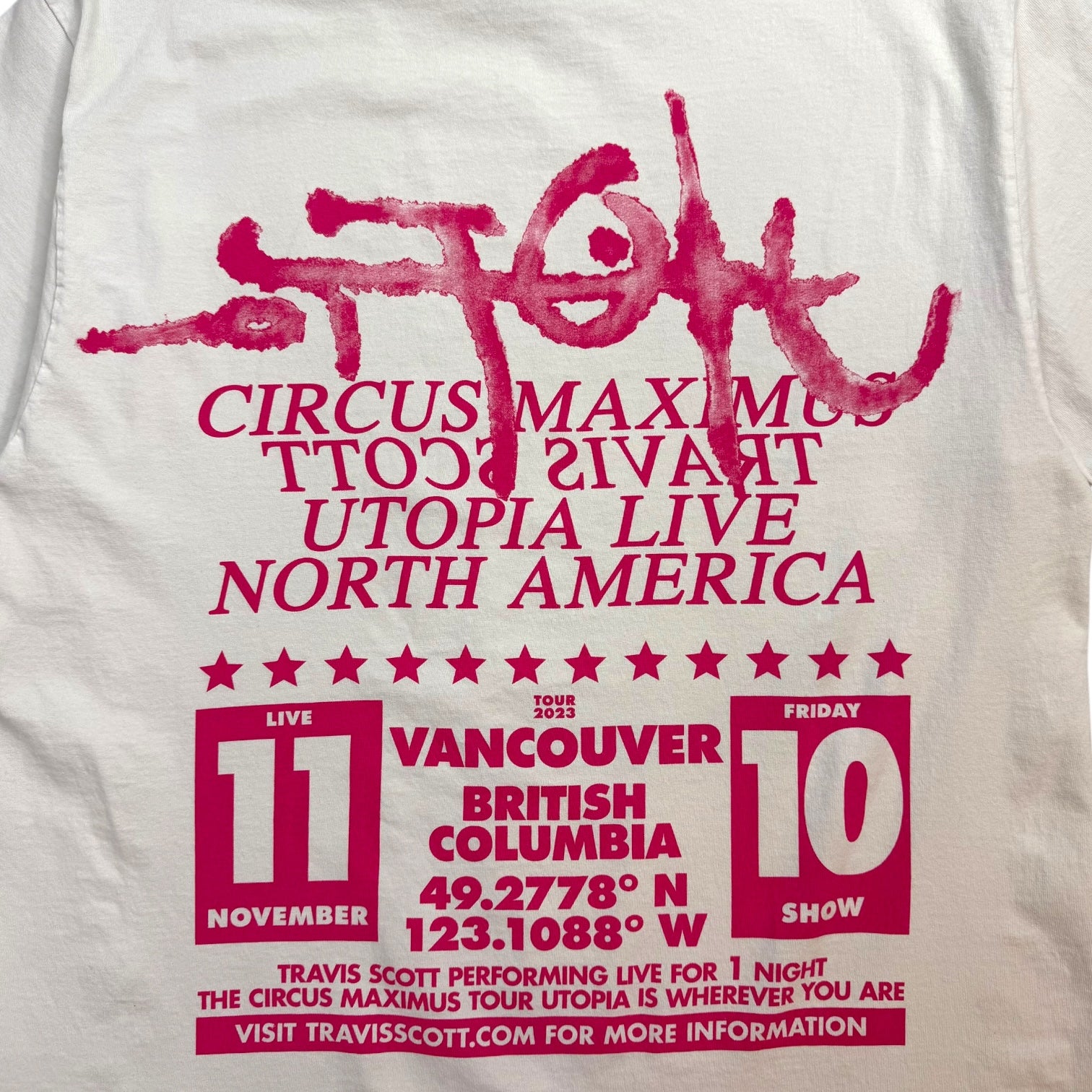 Travis Scott Circus Maximus Tour Tee White