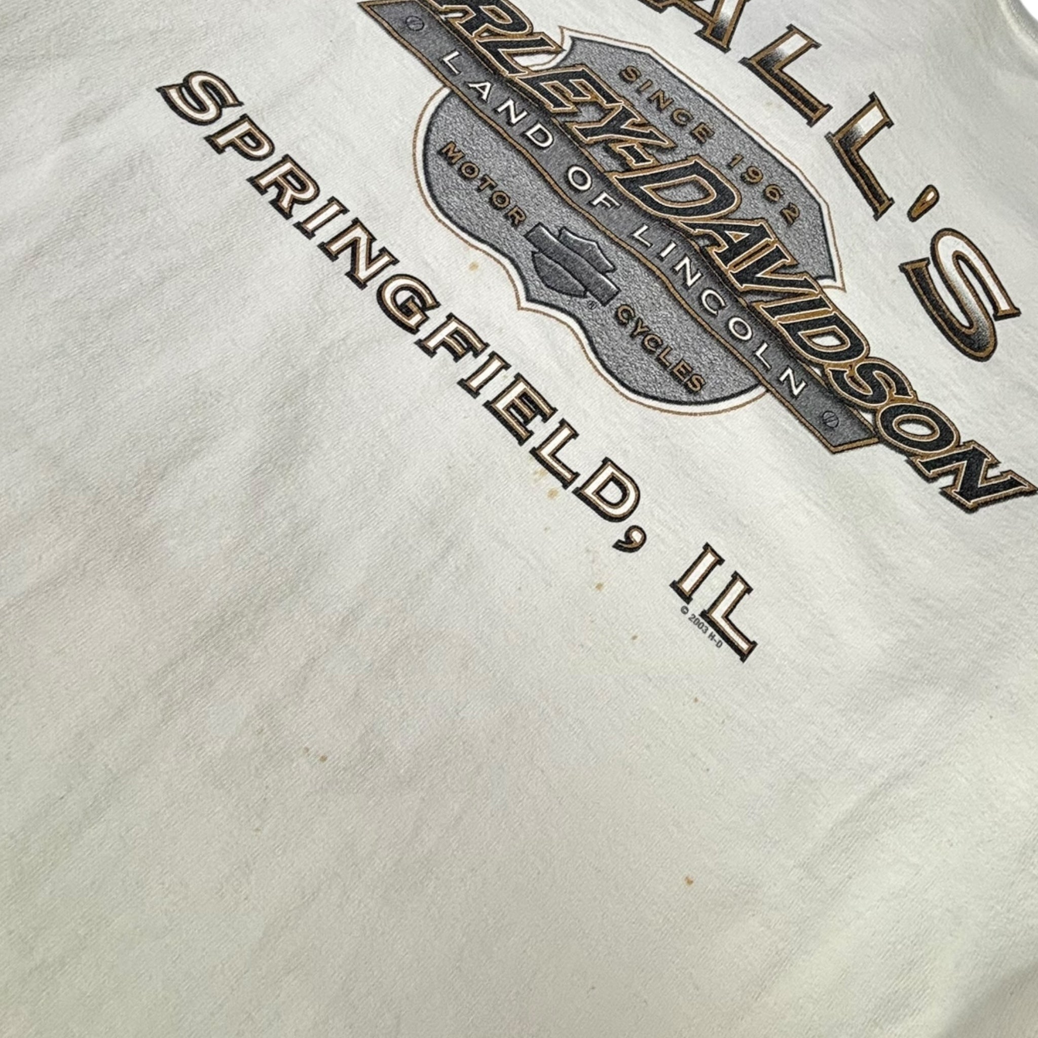Vintage Harley Davidson Springfield, IL. Half Button-Up Longsleeve