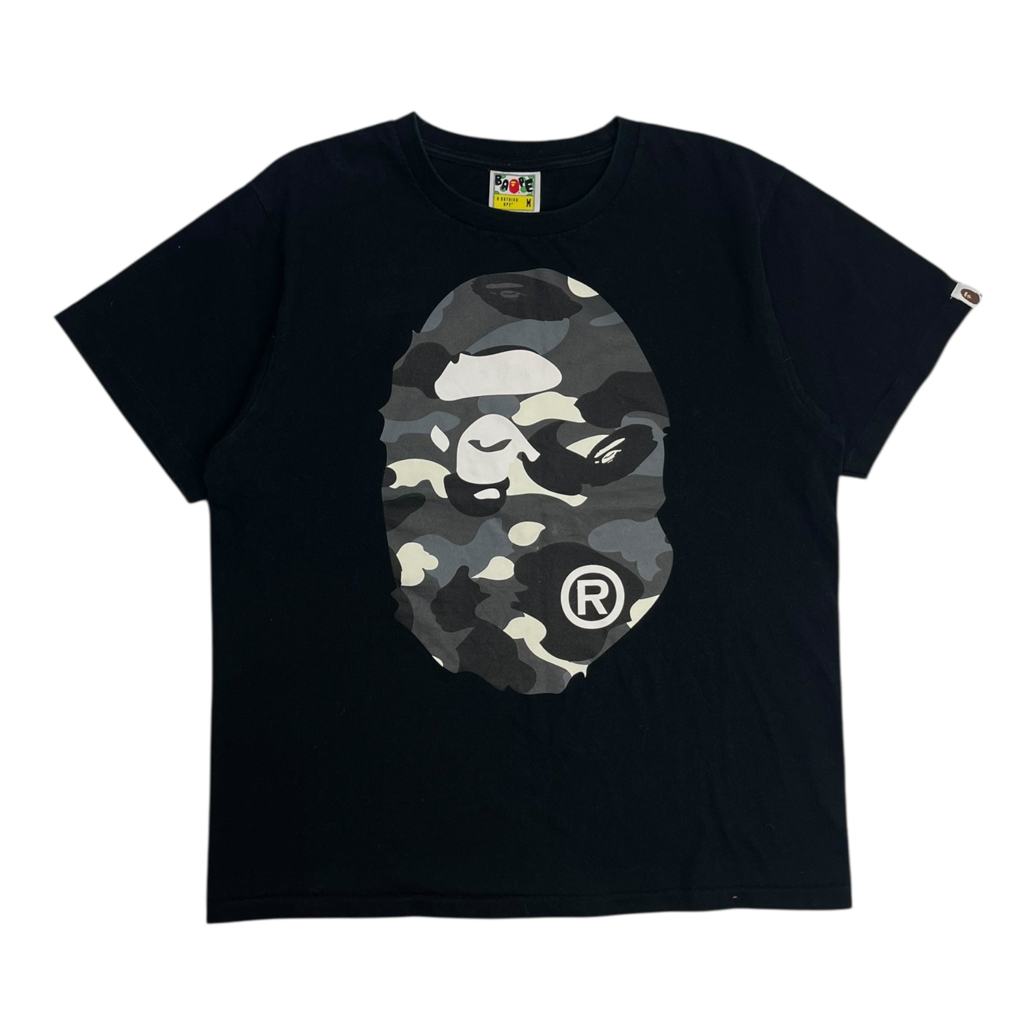 BAPE A Bathing Ape 1st Camo Big Ape Head T-Shirt Black